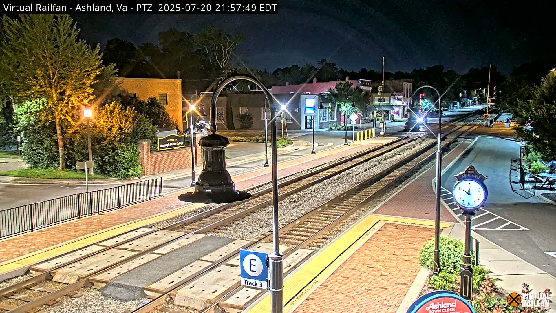 Ashland  Railroad Crossing  Live Cam -  Ashland, Hanover, Virginia, USA 