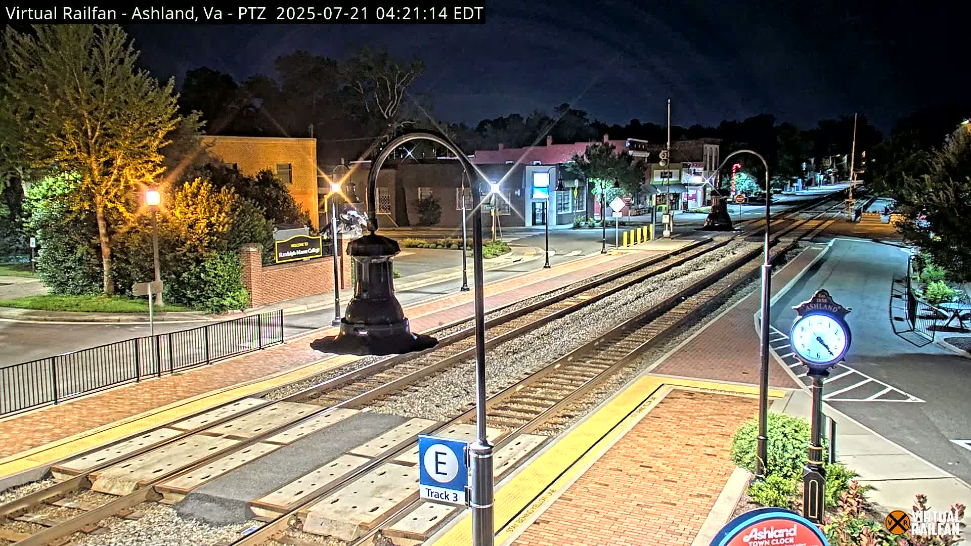 Ashland  Railroad Crossing  Live Cam -  Ashland, Hanover, Virginia, USA 