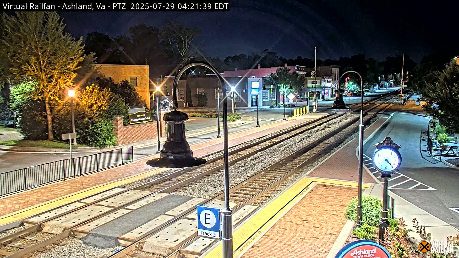 Ashland  Railroad Crossing  Live Cam -  Ashland, Hanover, Virginia, USA 