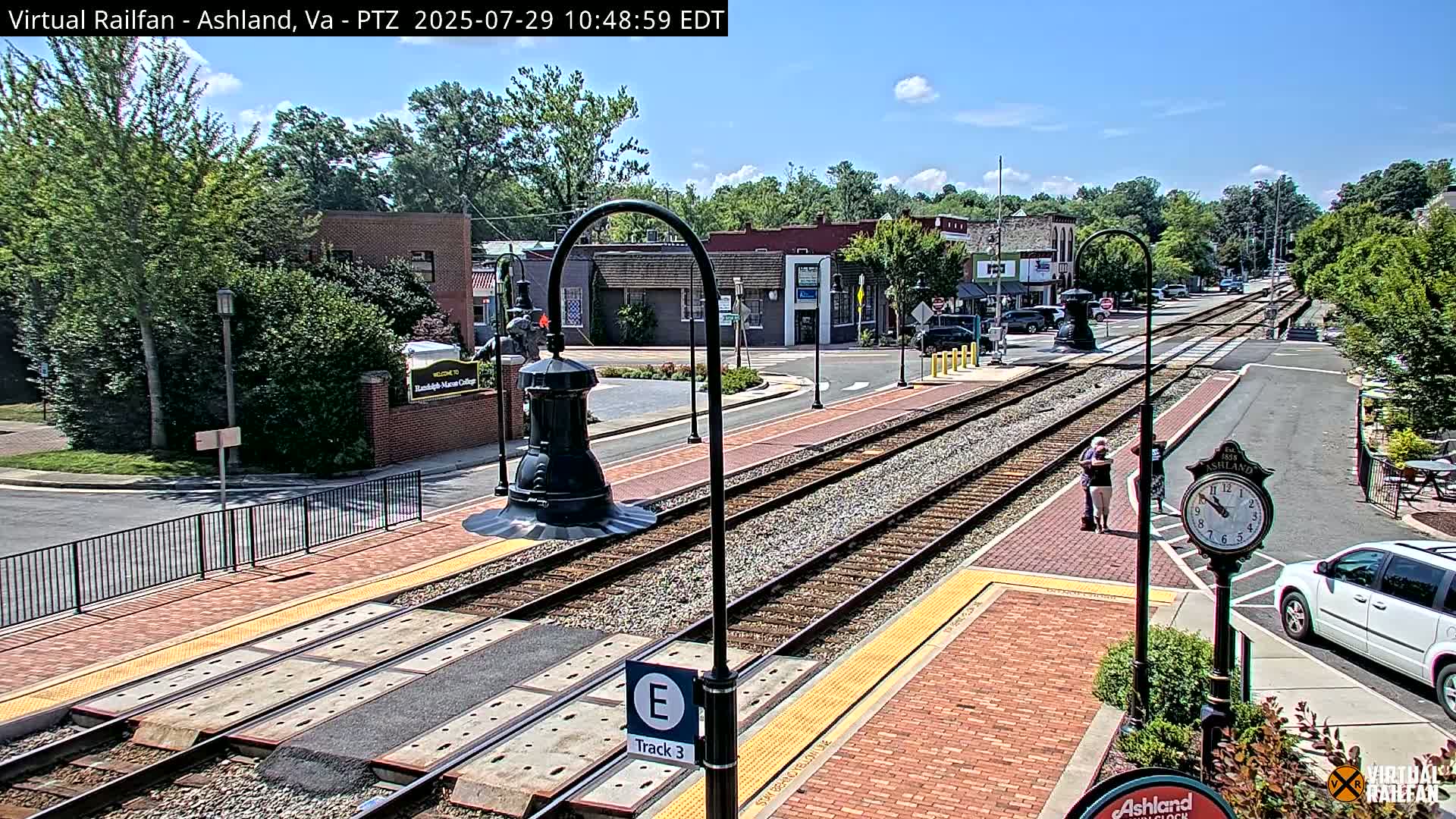 Ashland  Railroad Crossing  Live Cam -  Ashland, Hanover, Virginia, USA 