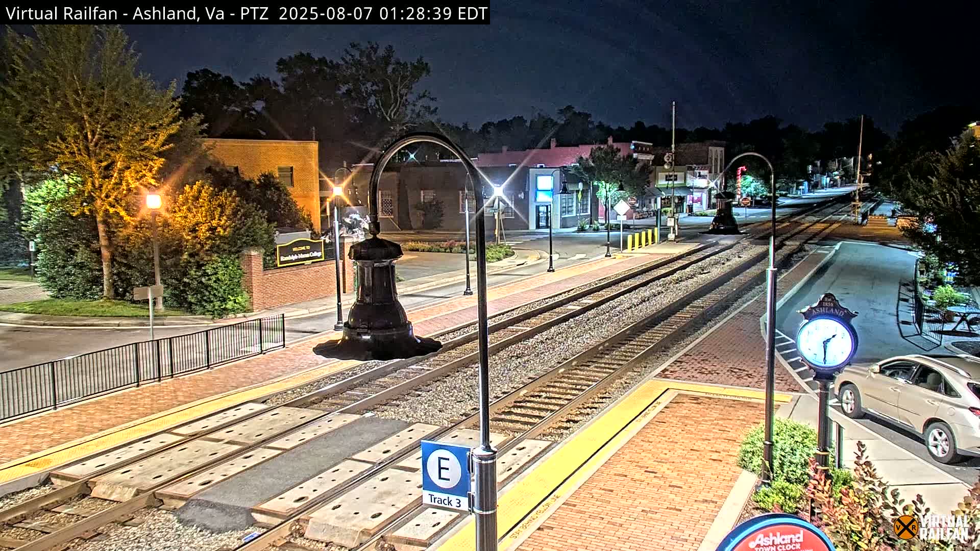 Ashland  Railroad Crossing  Live Cam -  Ashland, Hanover, Virginia, USA 