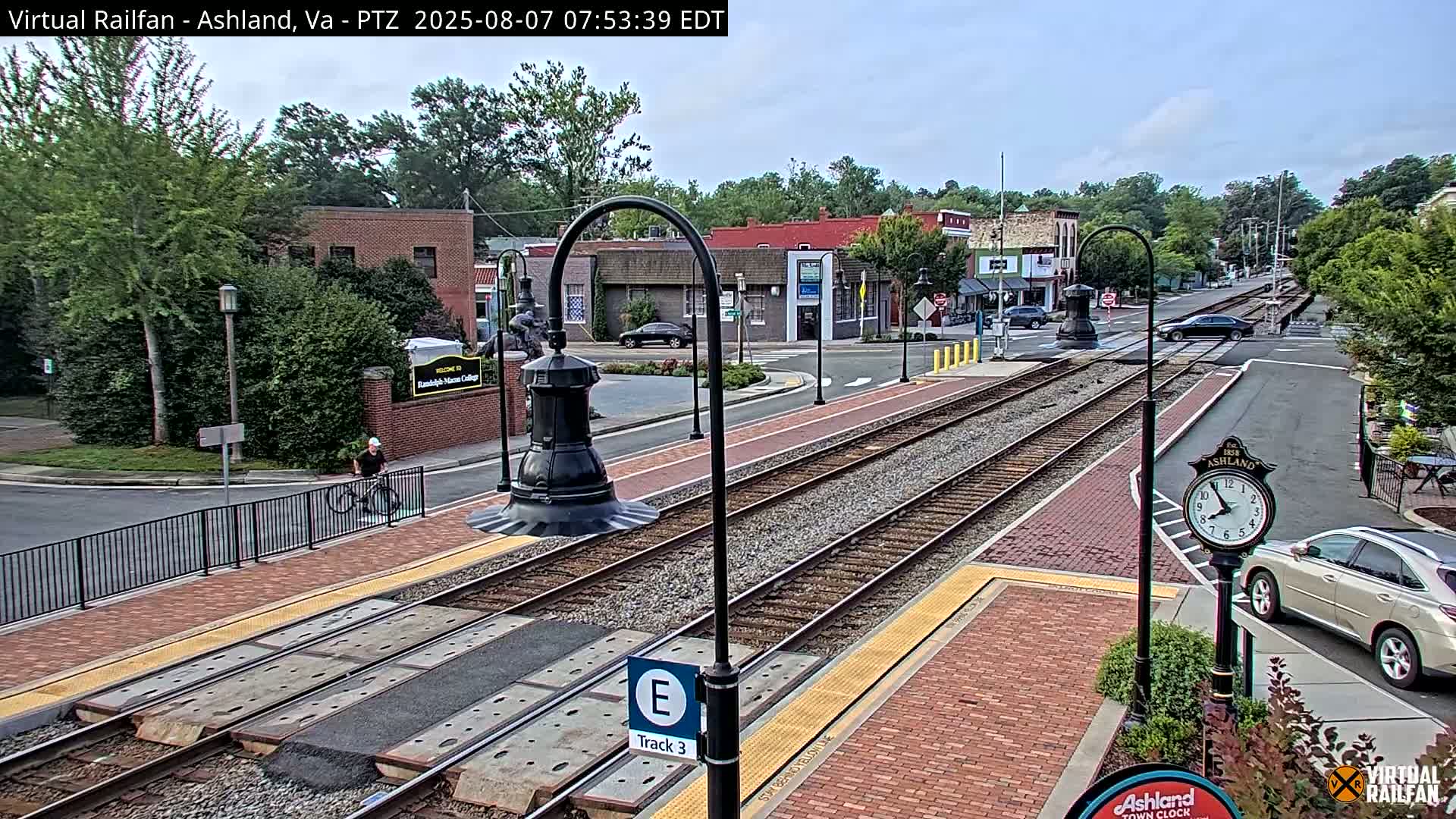 Ashland  Railroad Crossing  Live Cam -  Ashland, Hanover, Virginia, USA 