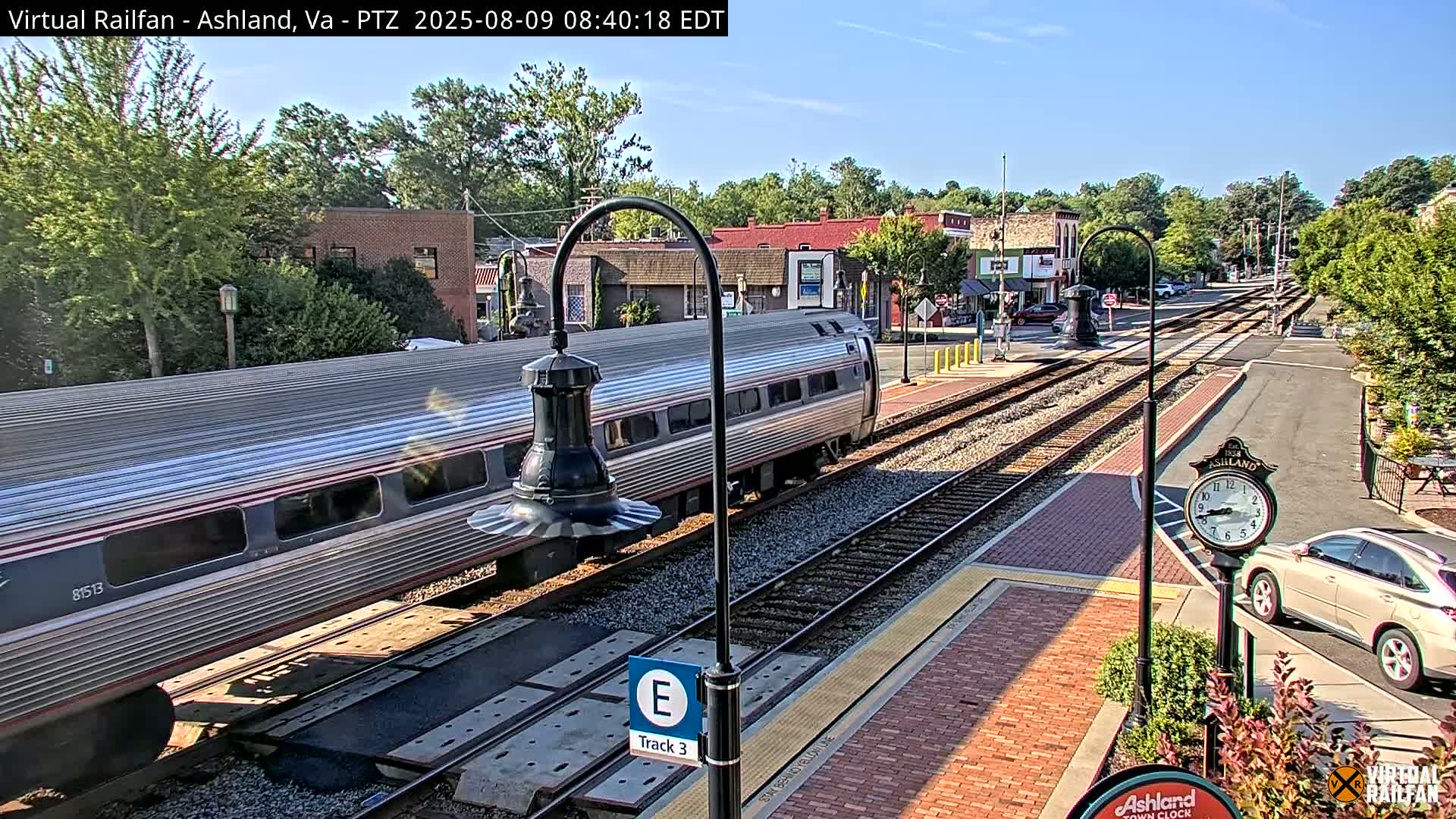 Ashland  Railroad Crossing  Live Cam -  Ashland, Hanover, Virginia, USA 