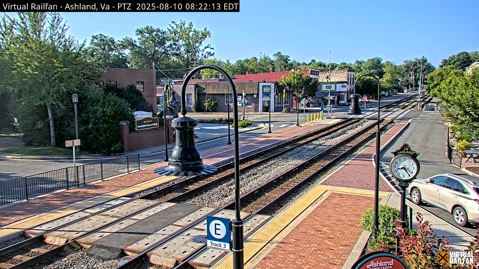 Ashland  Railroad Crossing  Live Cam -  Ashland, Hanover, Virginia, USA 
