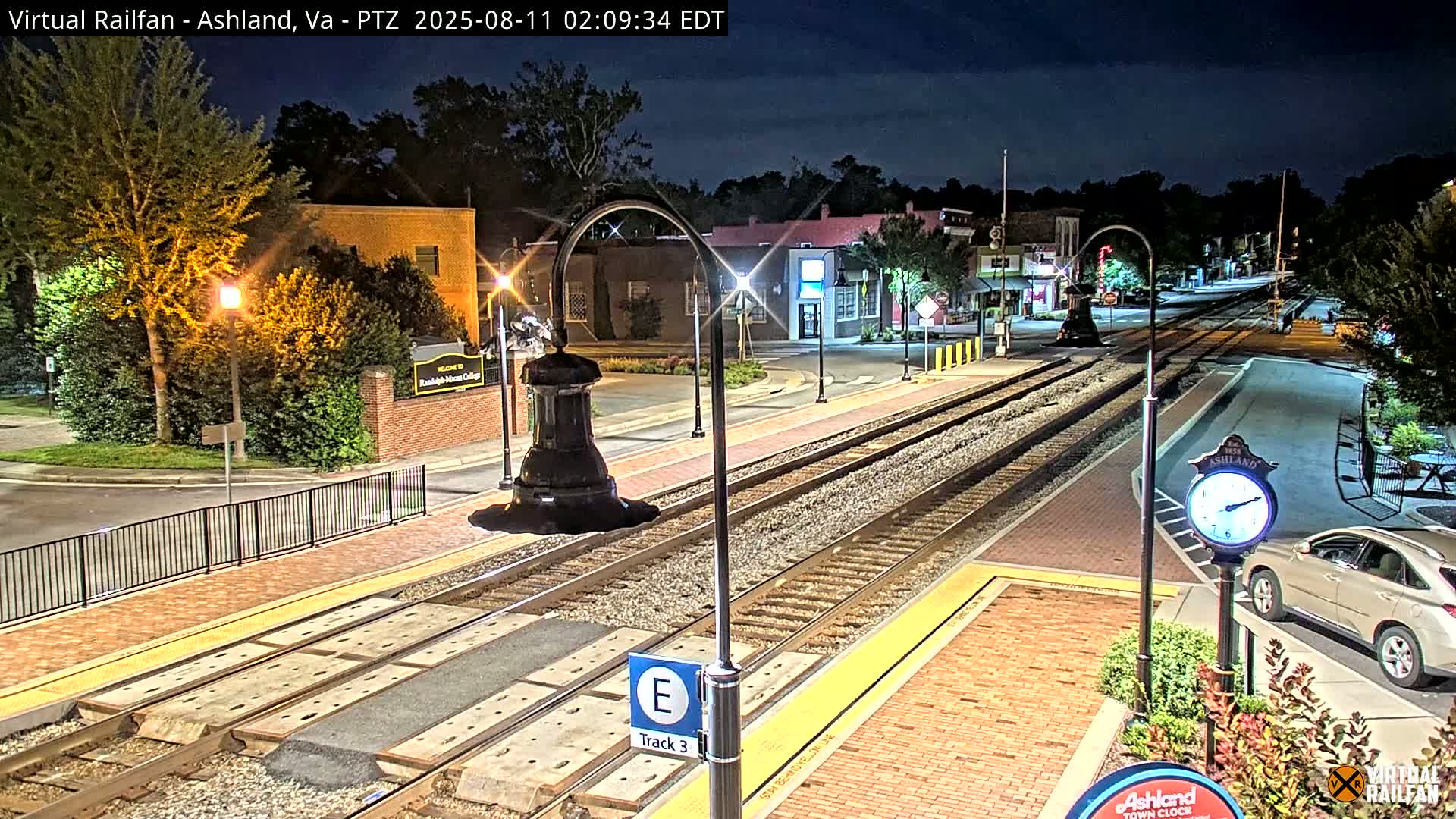 Ashland  Railroad Crossing  Live Cam -  Ashland, Hanover, Virginia, USA 