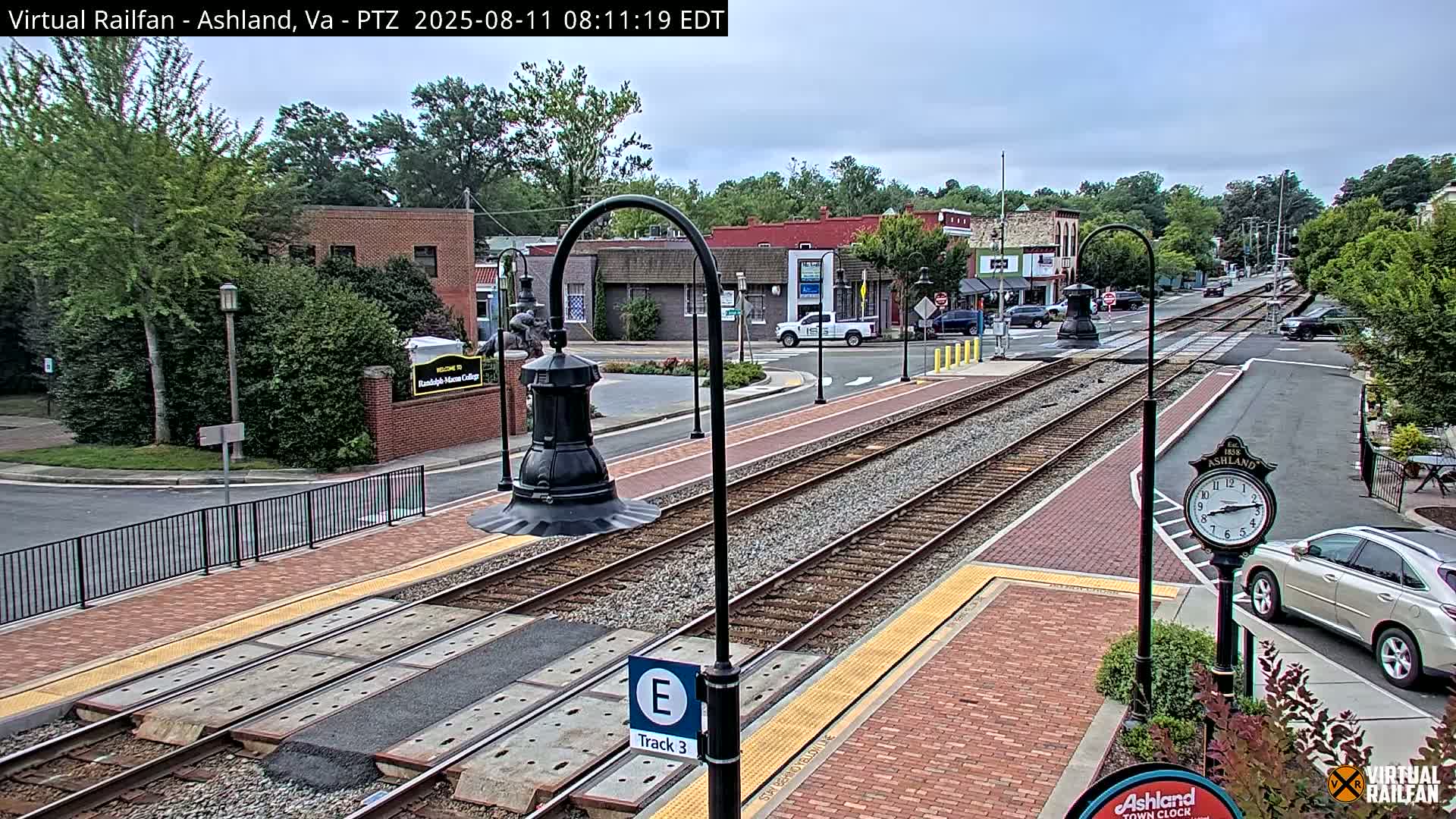 Ashland  Railroad Crossing  Live Cam -  Ashland, Hanover, Virginia, USA 