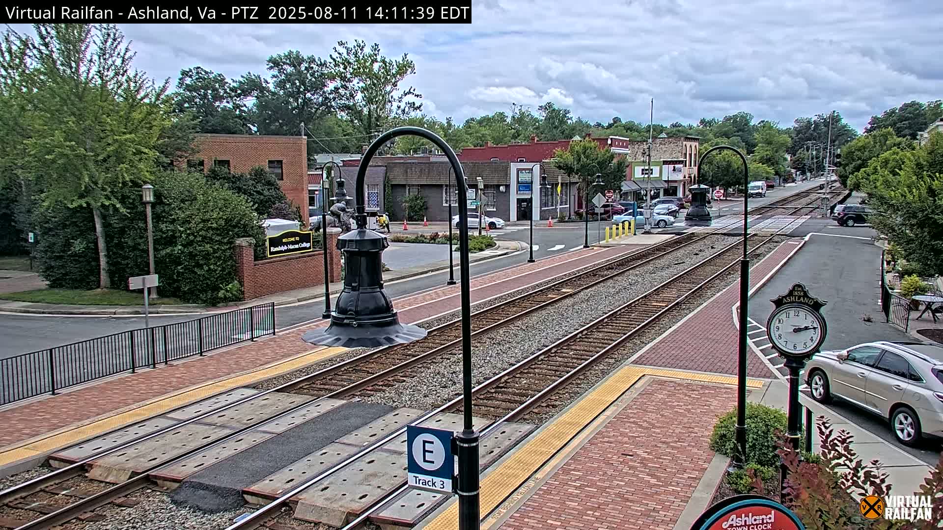 Ashland  Railroad Crossing  Live Cam -  Ashland, Hanover, Virginia, USA 