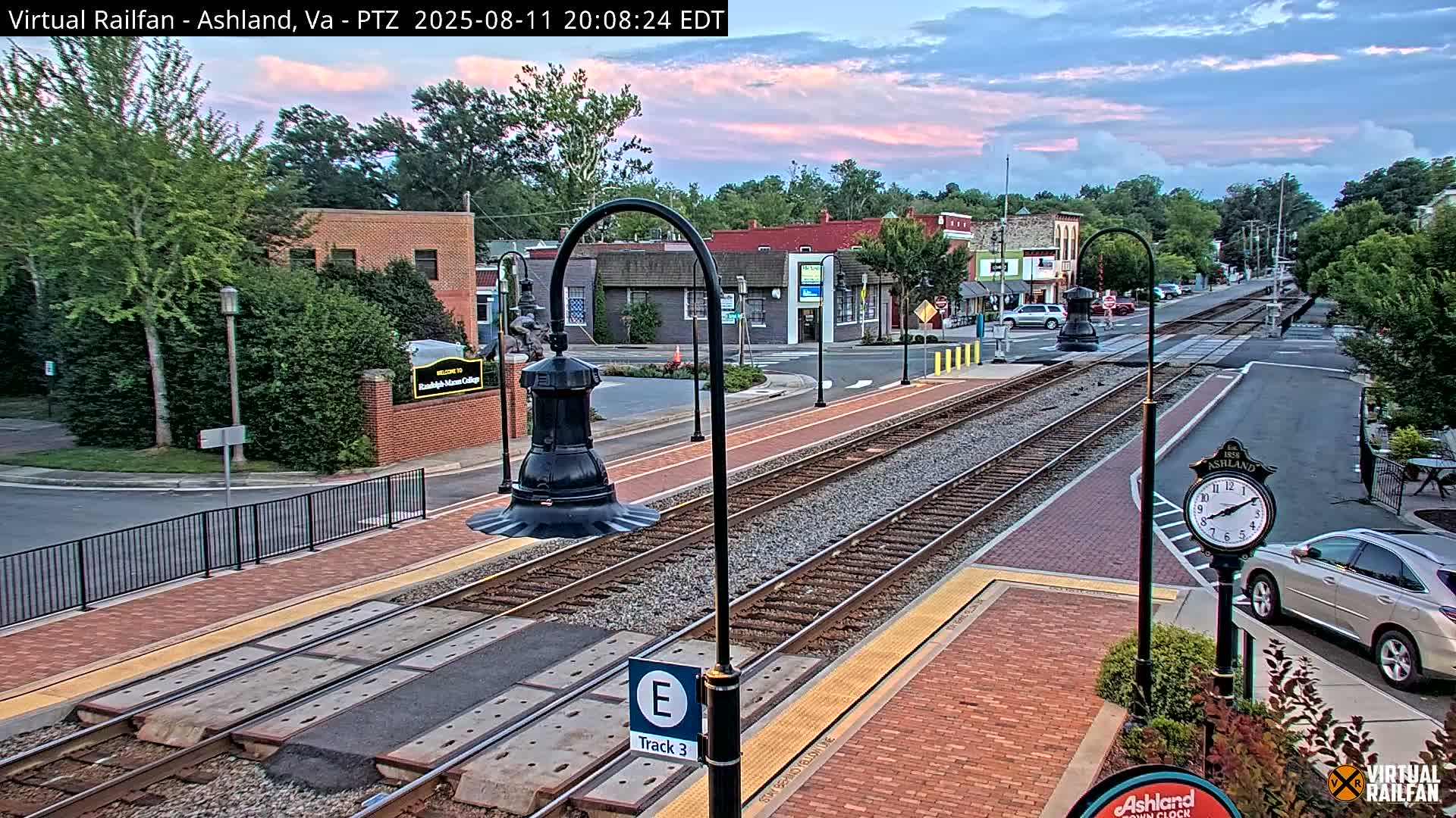 Ashland  Railroad Crossing  Live Cam -  Ashland, Hanover, Virginia, USA 