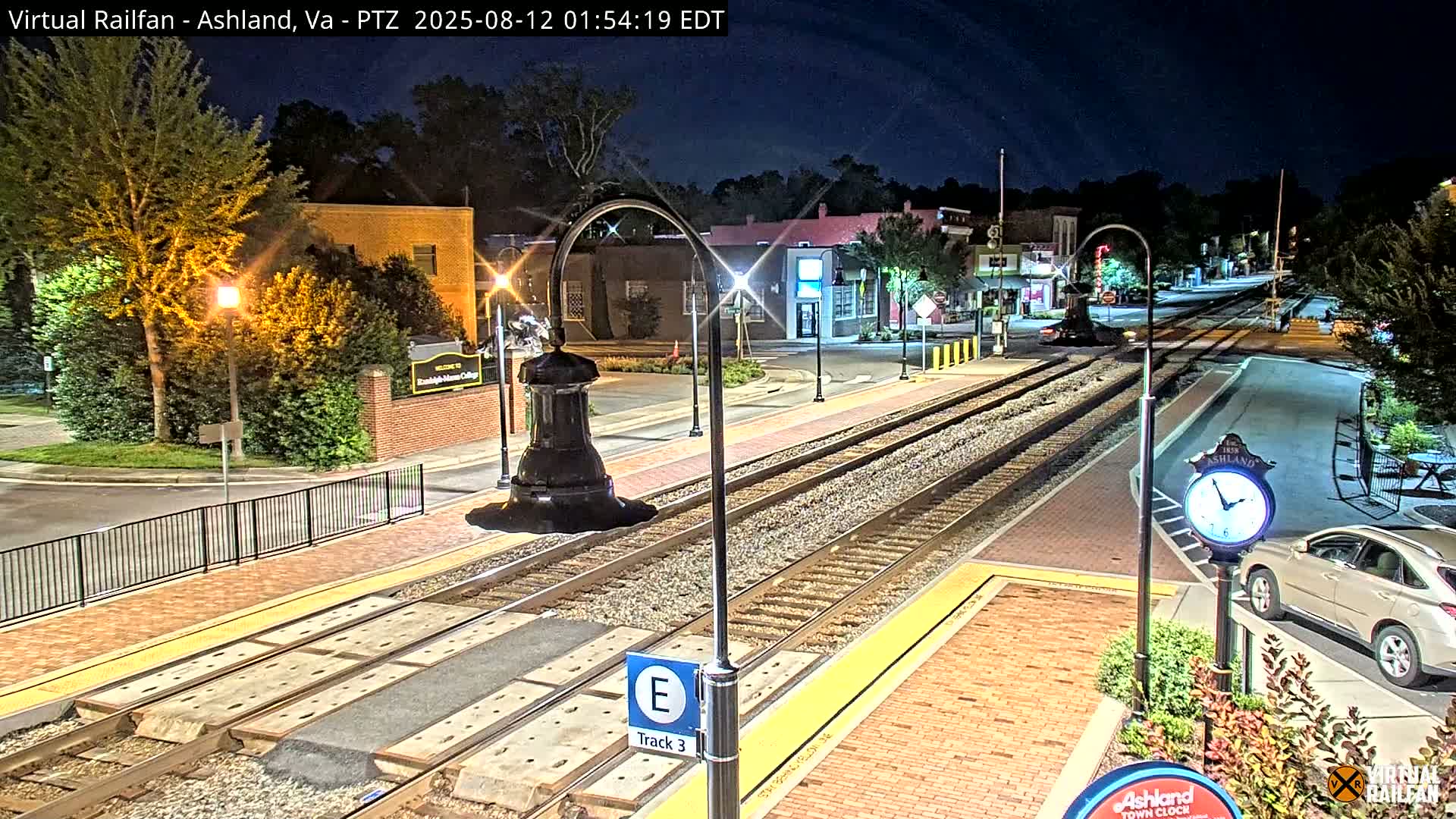 Ashland  Railroad Crossing  Live Cam -  Ashland, Hanover, Virginia, USA 