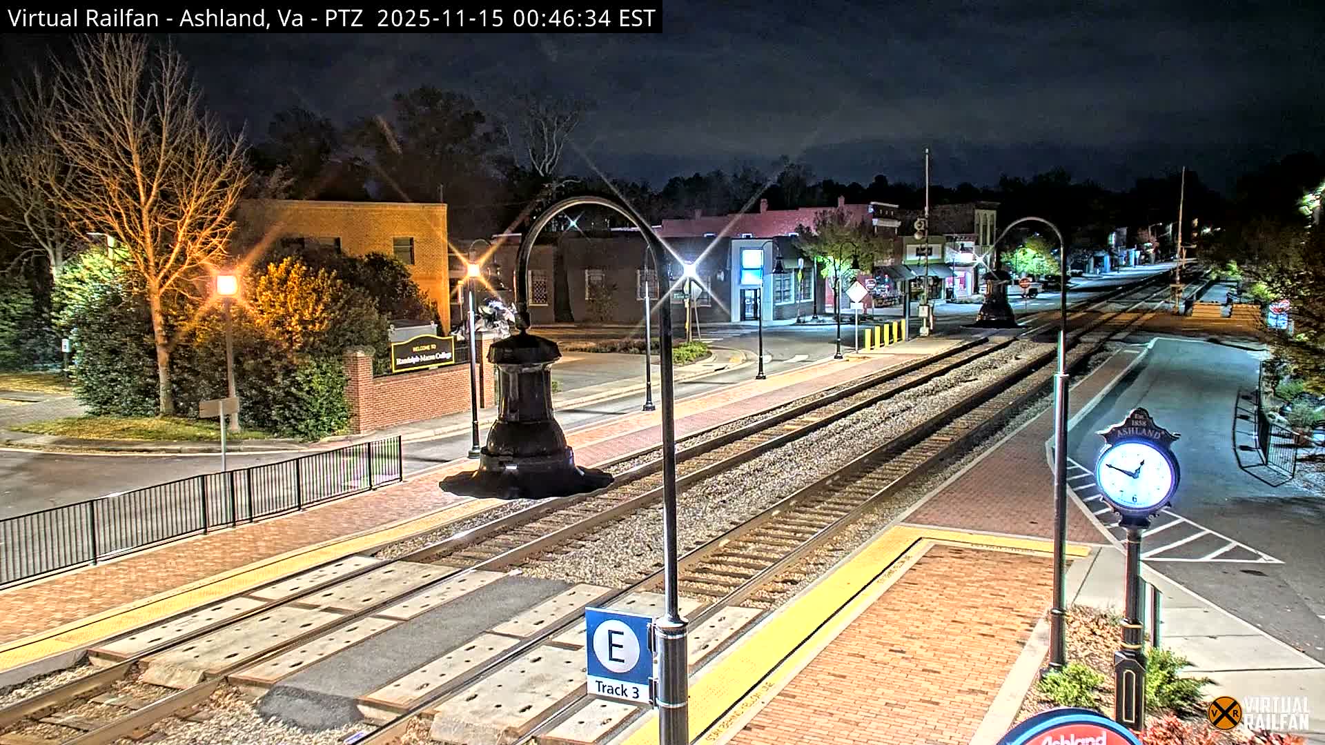 Ashland  Railroad Crossing  Live Cam -  Ashland, Hanover, Virginia, USA 