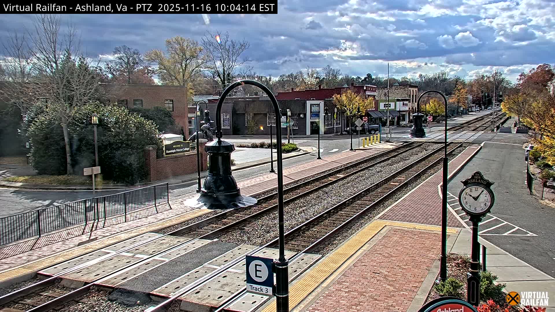 Ashland  Railroad Crossing  Live Cam -  Ashland, Hanover, Virginia, USA 
