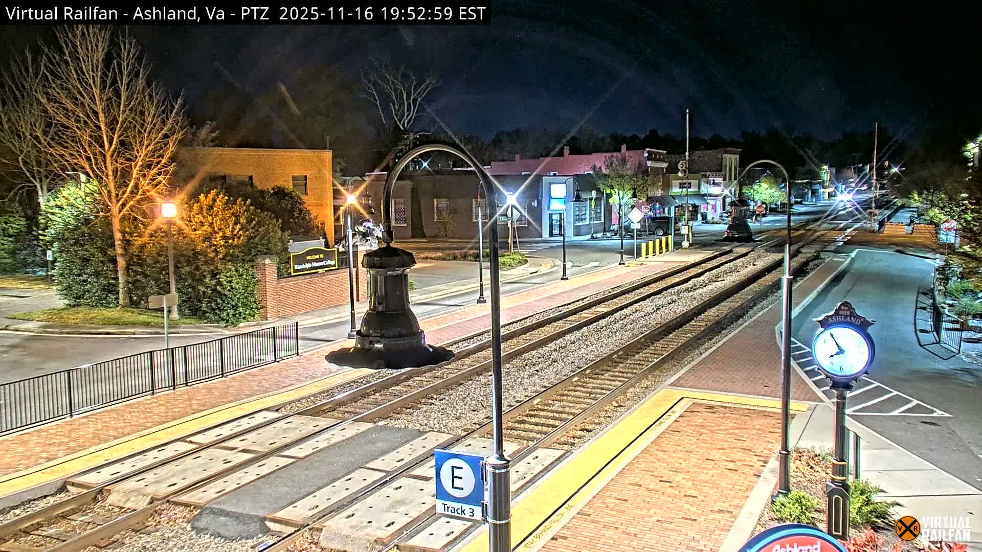 Ashland  Railroad Crossing  Live Cam -  Ashland, Hanover, Virginia, USA 