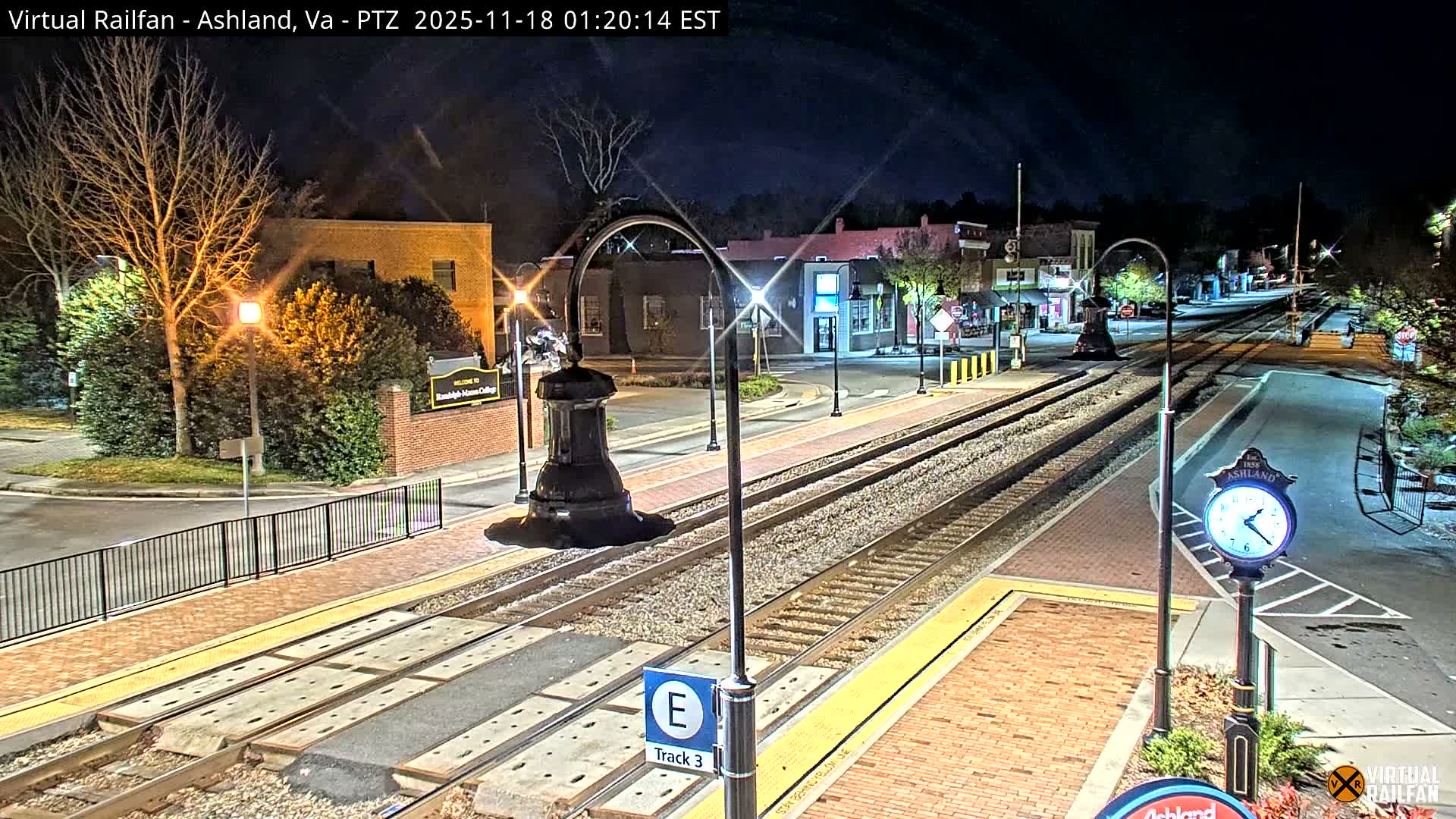 Ashland  Railroad Crossing  Live Cam -  Ashland, Hanover, Virginia, USA 