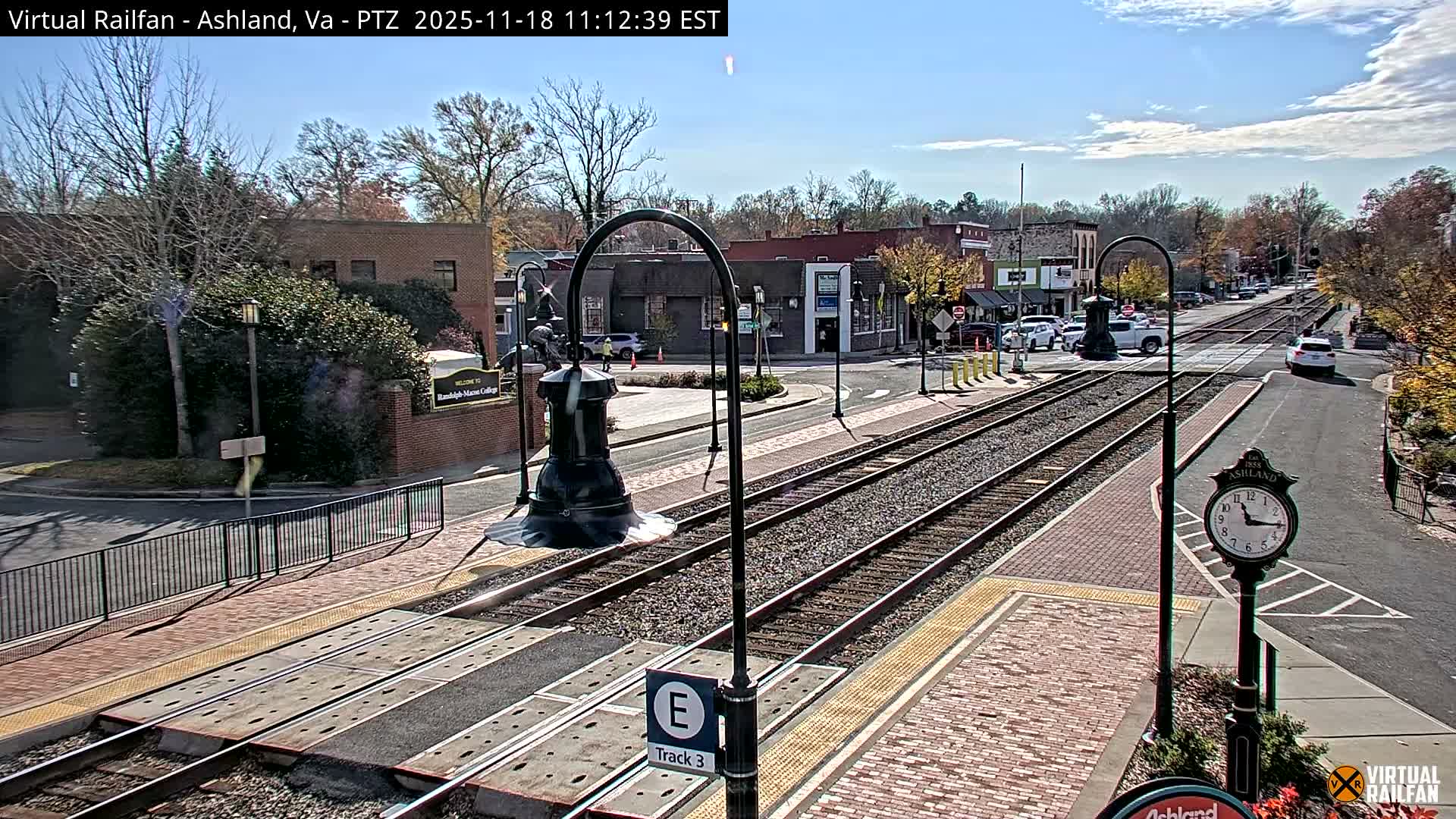 Ashland  Railroad Crossing  Live Cam -  Ashland, Hanover, Virginia, USA 