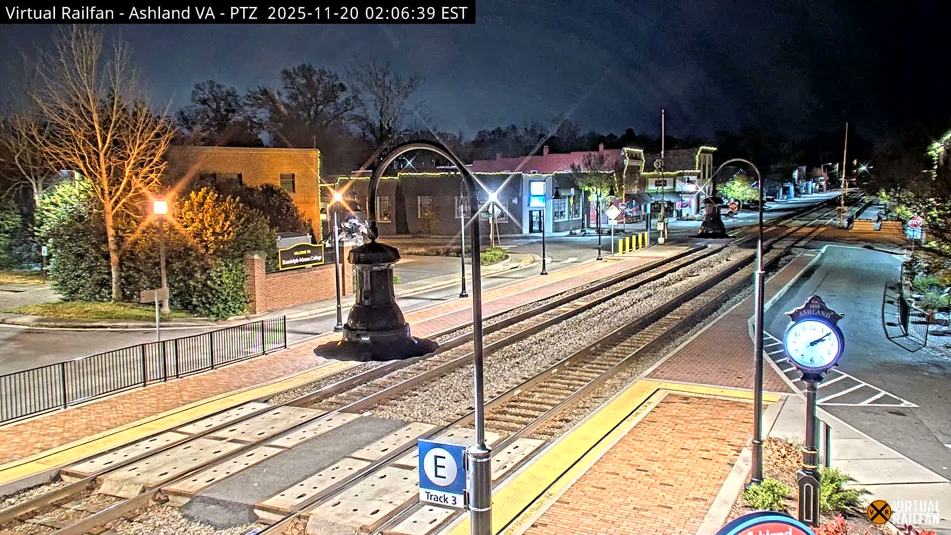 Ashland  Railroad Crossing  Live Cam -  Ashland, Hanover, Virginia, USA 