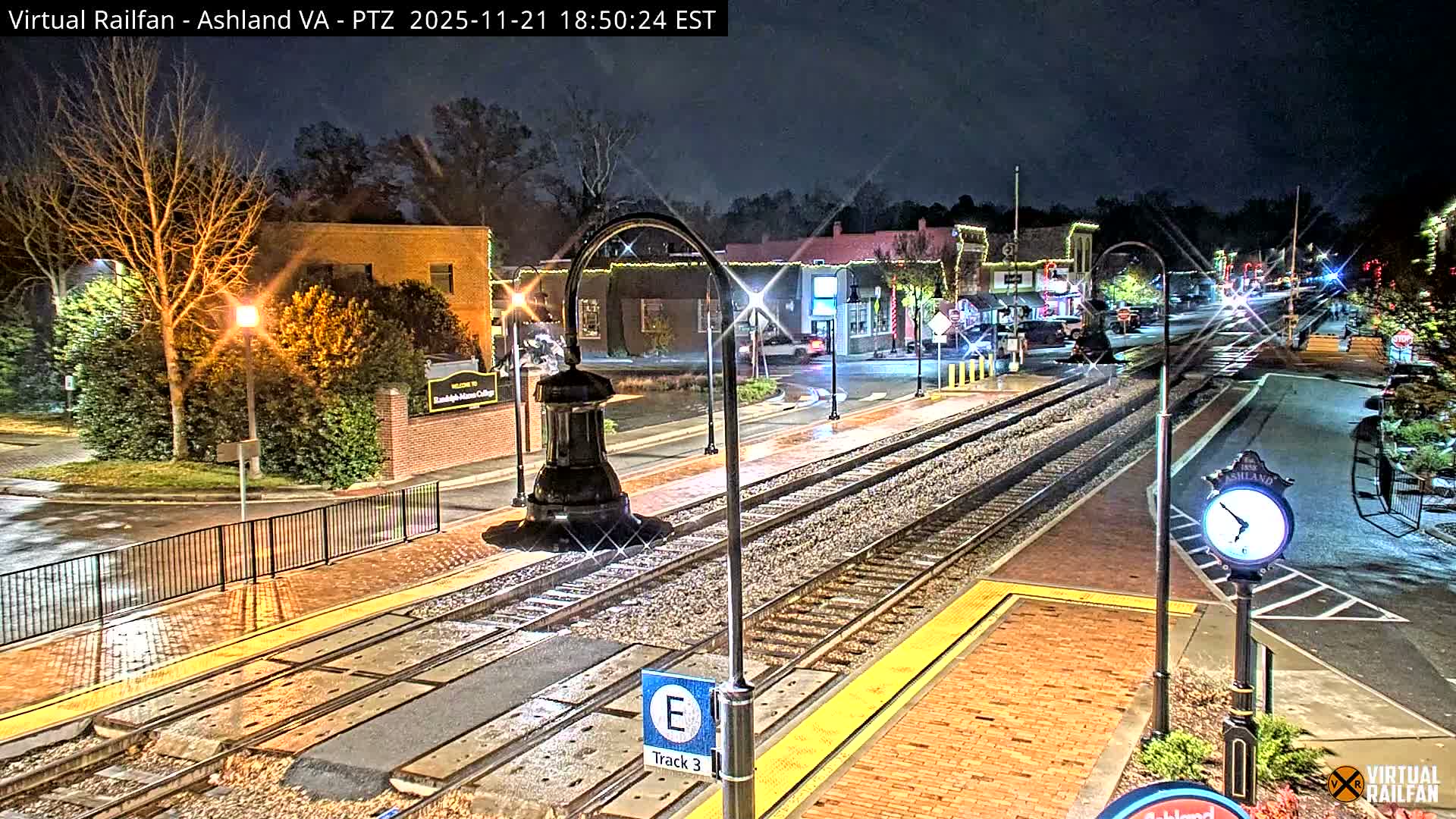 Ashland  Railroad Crossing  Live Cam -  Ashland, Hanover, Virginia, USA 