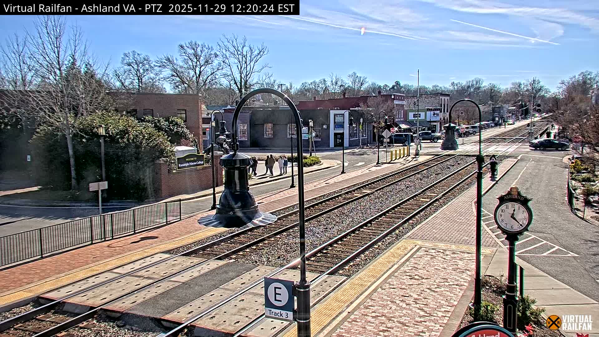 Ashland  Railroad Crossing  Live Cam -  Ashland, Hanover, Virginia, USA 