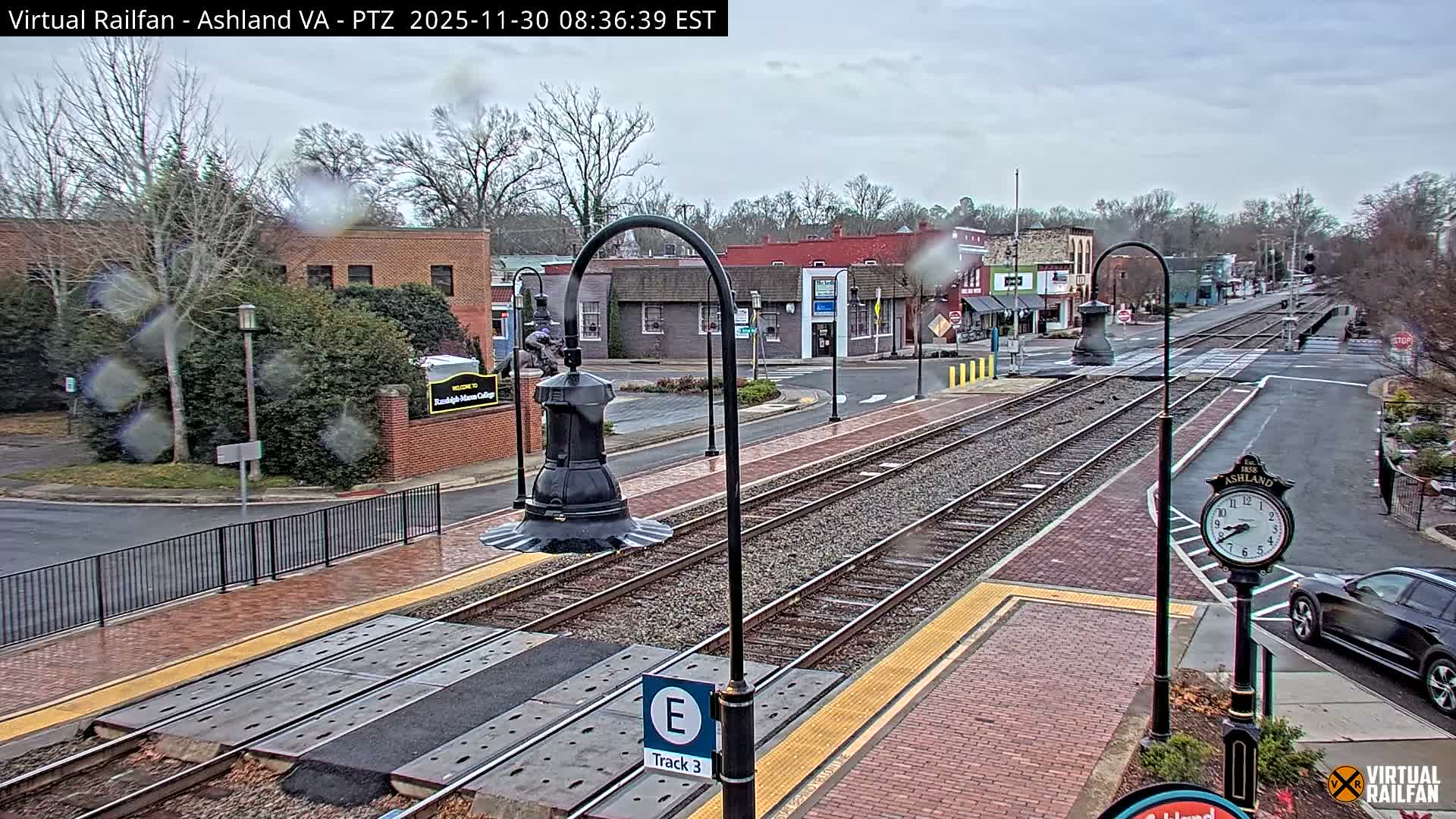 Ashland  Railroad Crossing  Live Cam -  Ashland, Hanover, Virginia, USA 