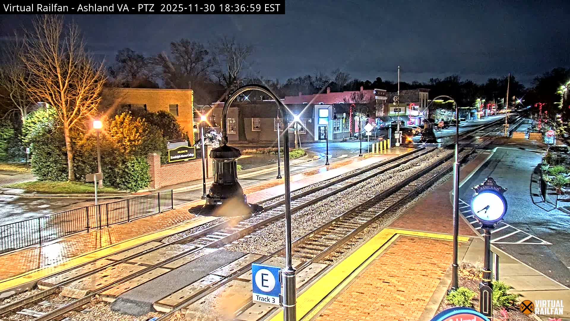 Ashland  Railroad Crossing  Live Cam -  Ashland, Hanover, Virginia, USA 