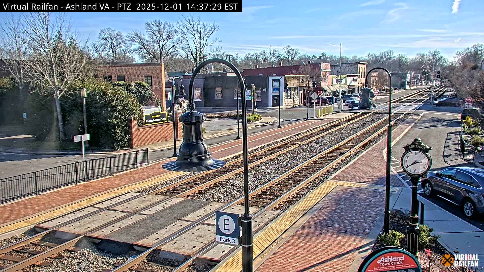 Ashland  Railroad Crossing  Live Cam -  Ashland, Hanover, Virginia, USA 
