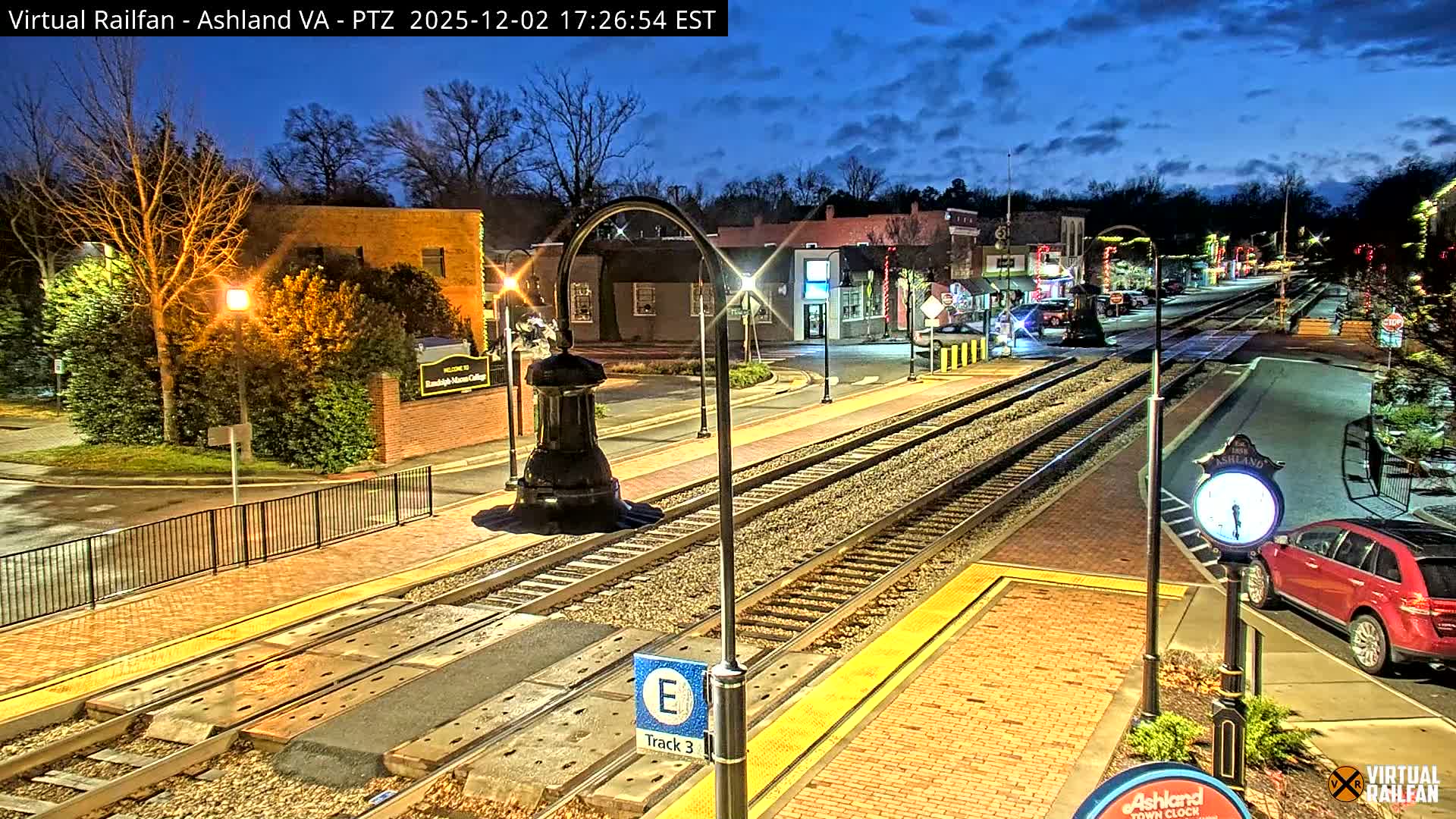 Ashland  Railroad Crossing  Live Cam -  Ashland, Hanover, Virginia, USA 