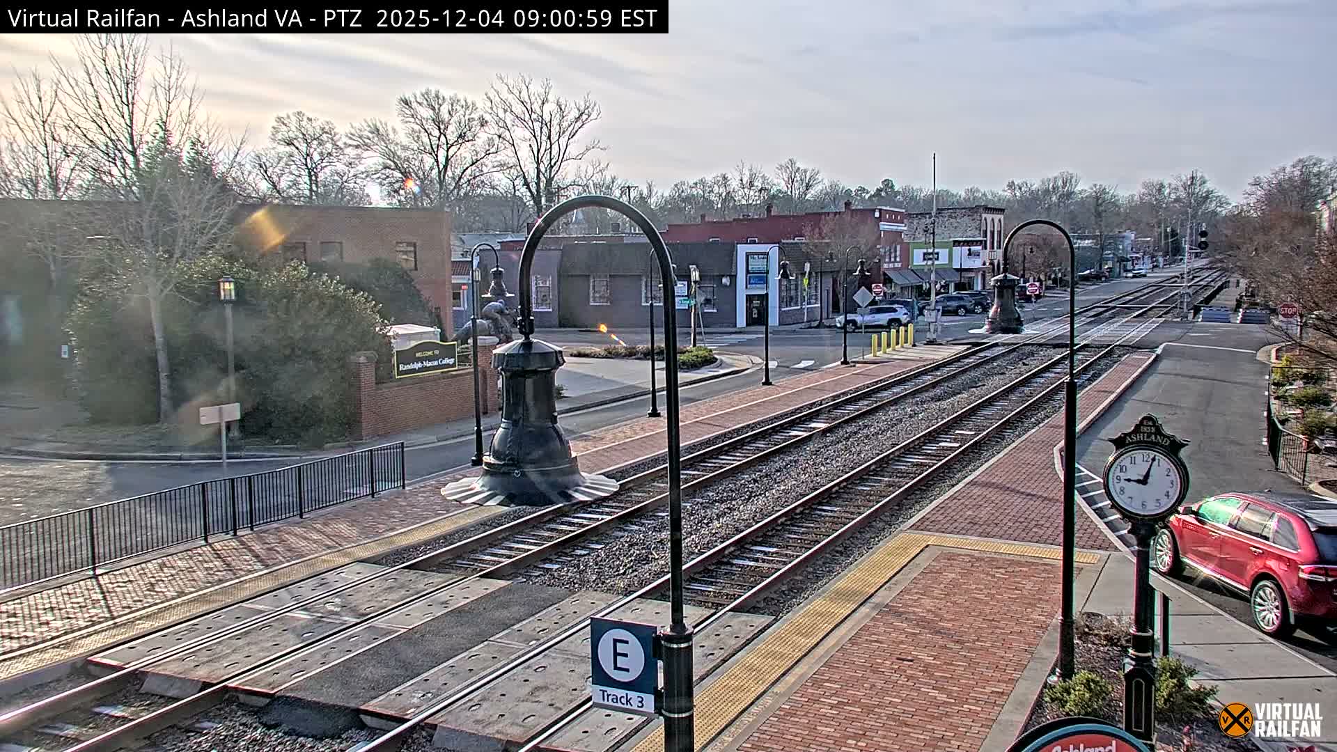 Ashland  Railroad Crossing  Live Cam -  Ashland, Hanover, Virginia, USA 