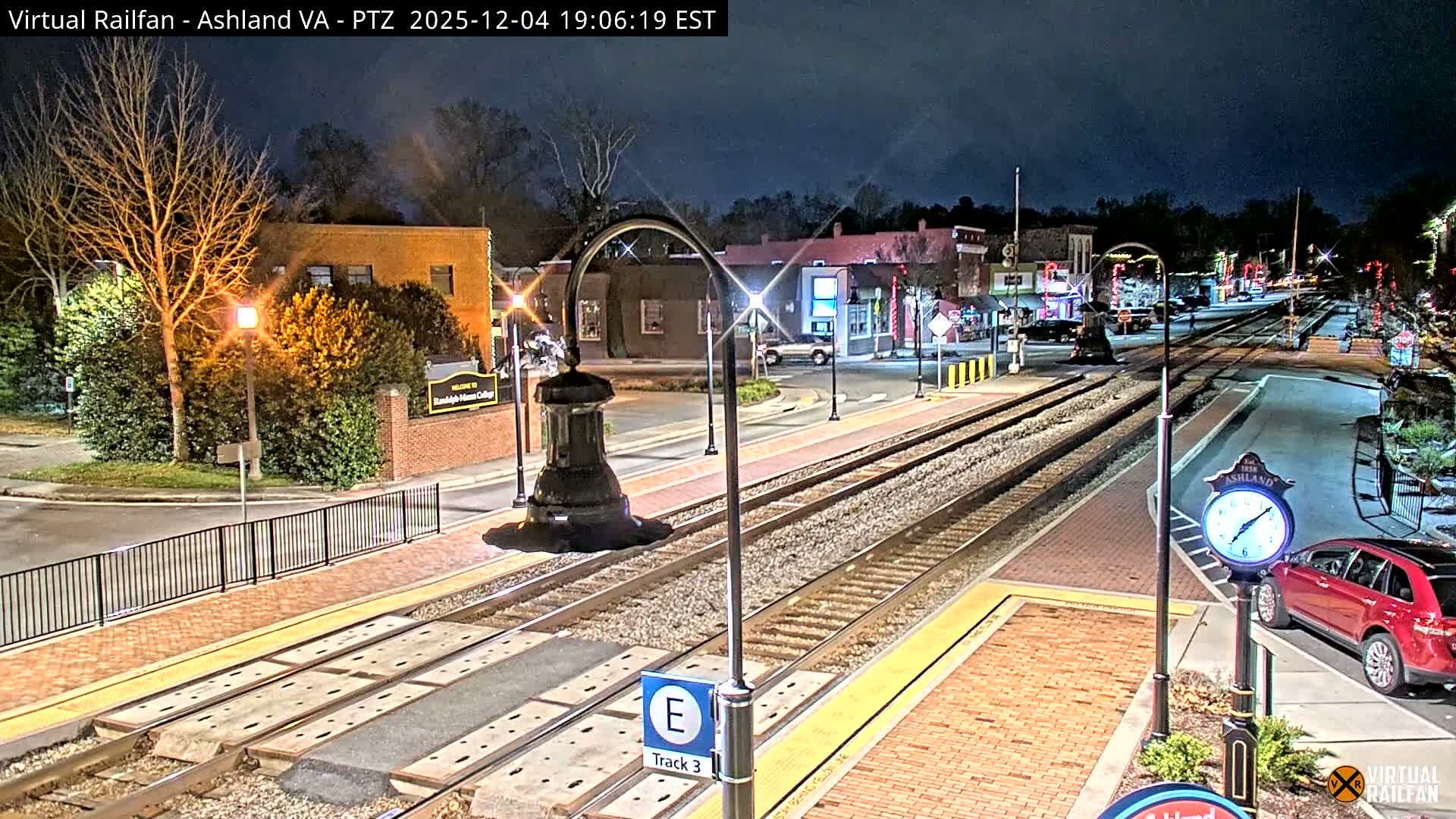 Ashland  Railroad Crossing  Live Cam -  Ashland, Hanover, Virginia, USA 