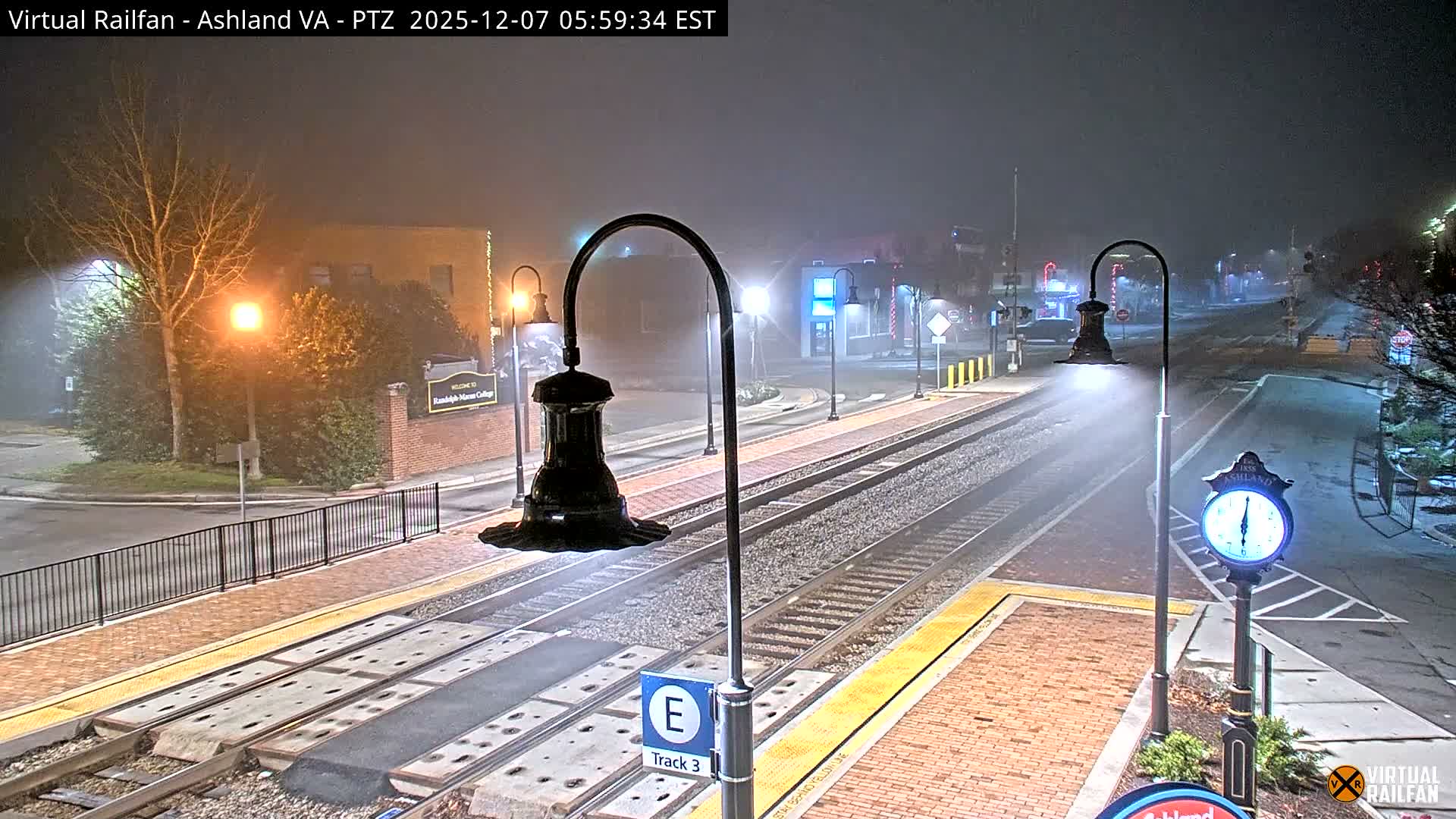 Ashland  Railroad Crossing  Live Cam -  Ashland, Hanover, Virginia, USA 