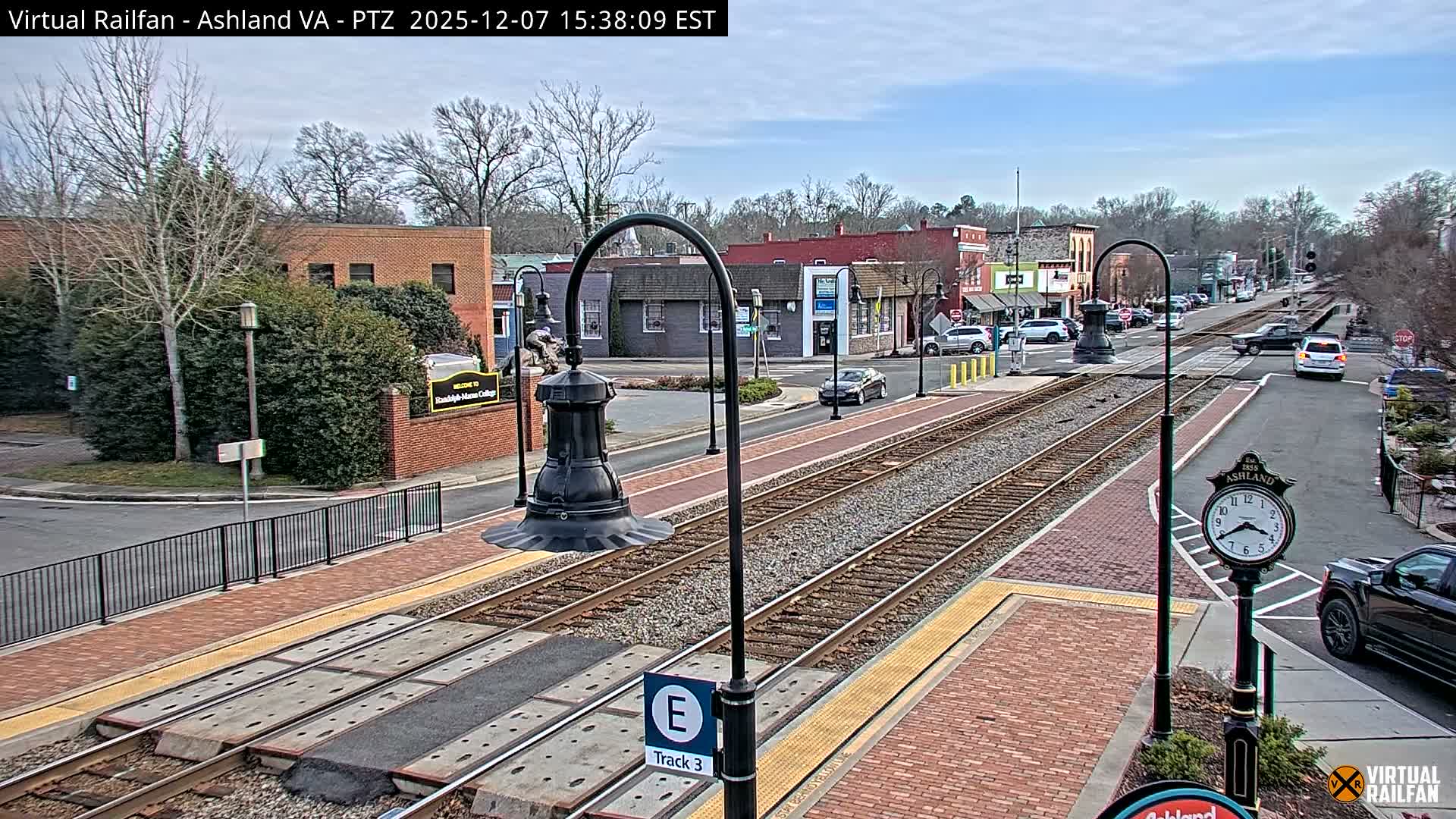 Ashland  Railroad Crossing  Live Cam -  Ashland, Hanover, Virginia, USA 