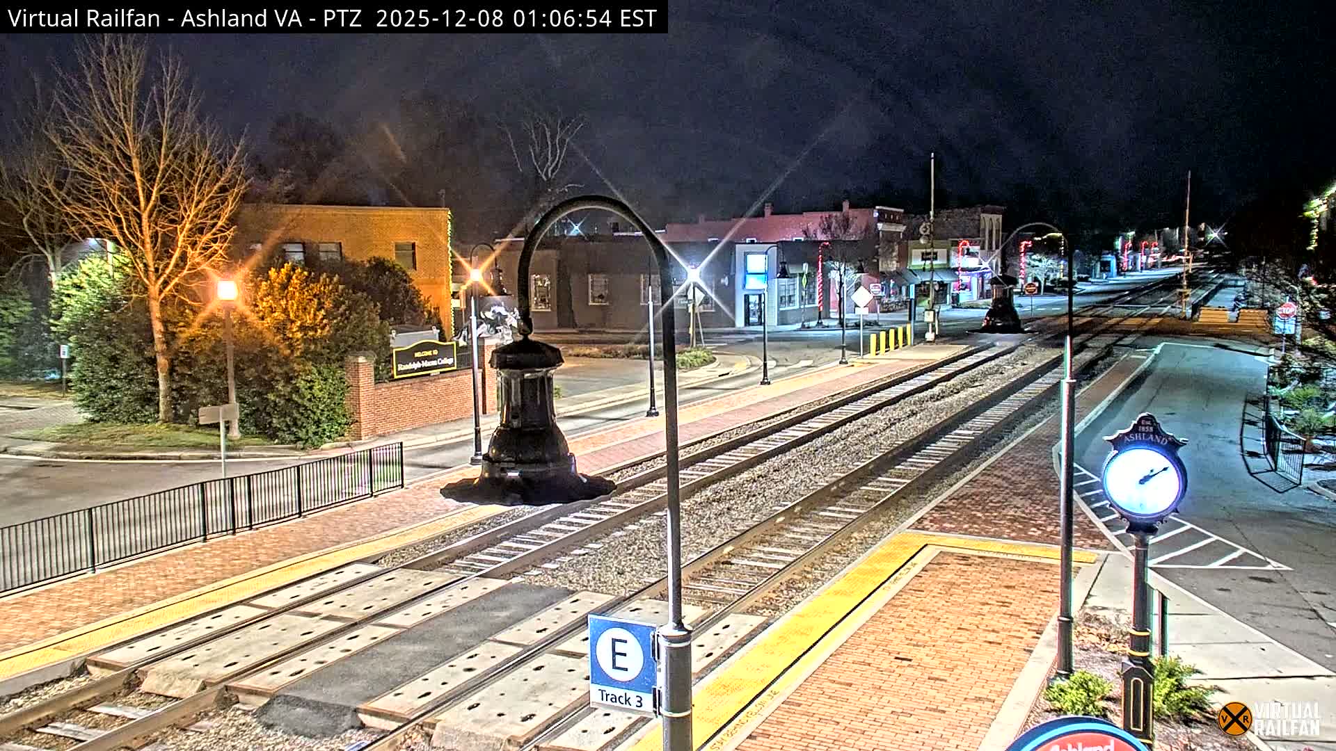 Ashland  Railroad Crossing  Live Cam -  Ashland, Hanover, Virginia, USA 