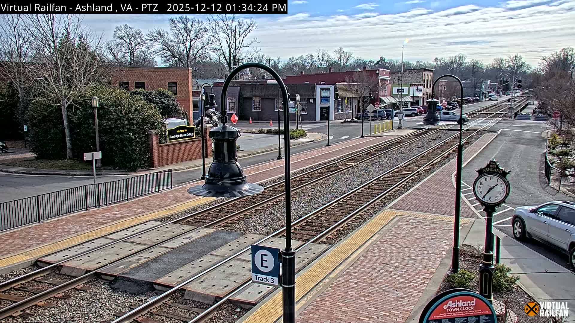 Ashland  Railroad Crossing  Live Cam -  Ashland, Hanover, Virginia, USA 