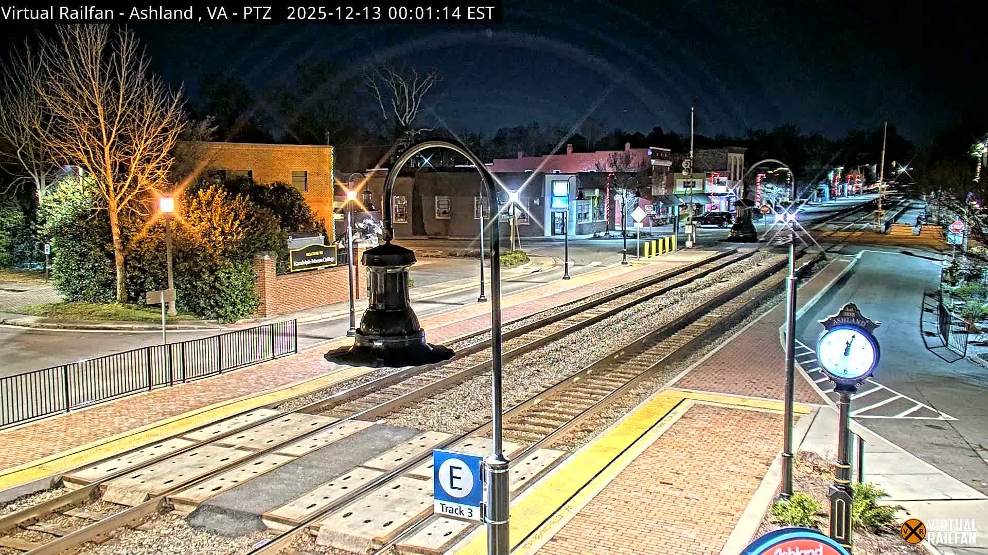 Ashland  Railroad Crossing  Live Cam -  Ashland, Hanover, Virginia, USA 
