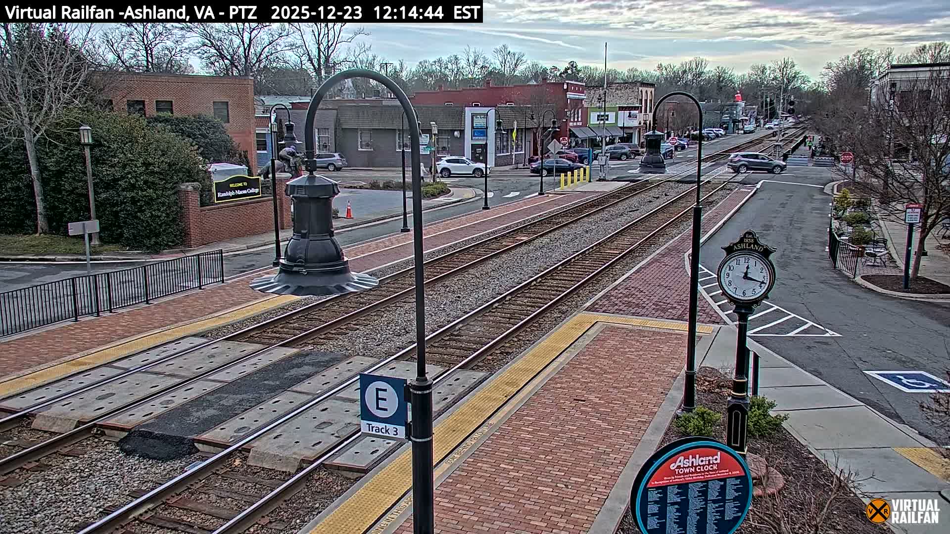Ashland  Railroad Crossing  Live Cam -  Ashland, Hanover, Virginia, USA 