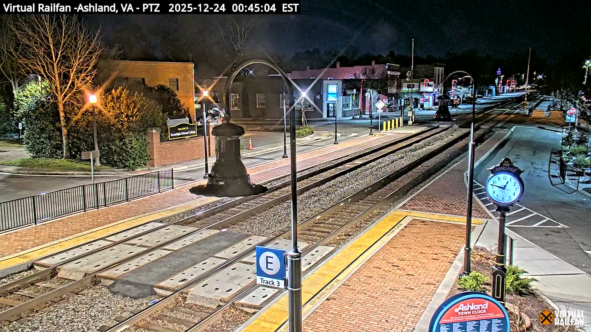 Ashland  Railroad Crossing  Live Cam -  Ashland, Hanover, Virginia, USA 