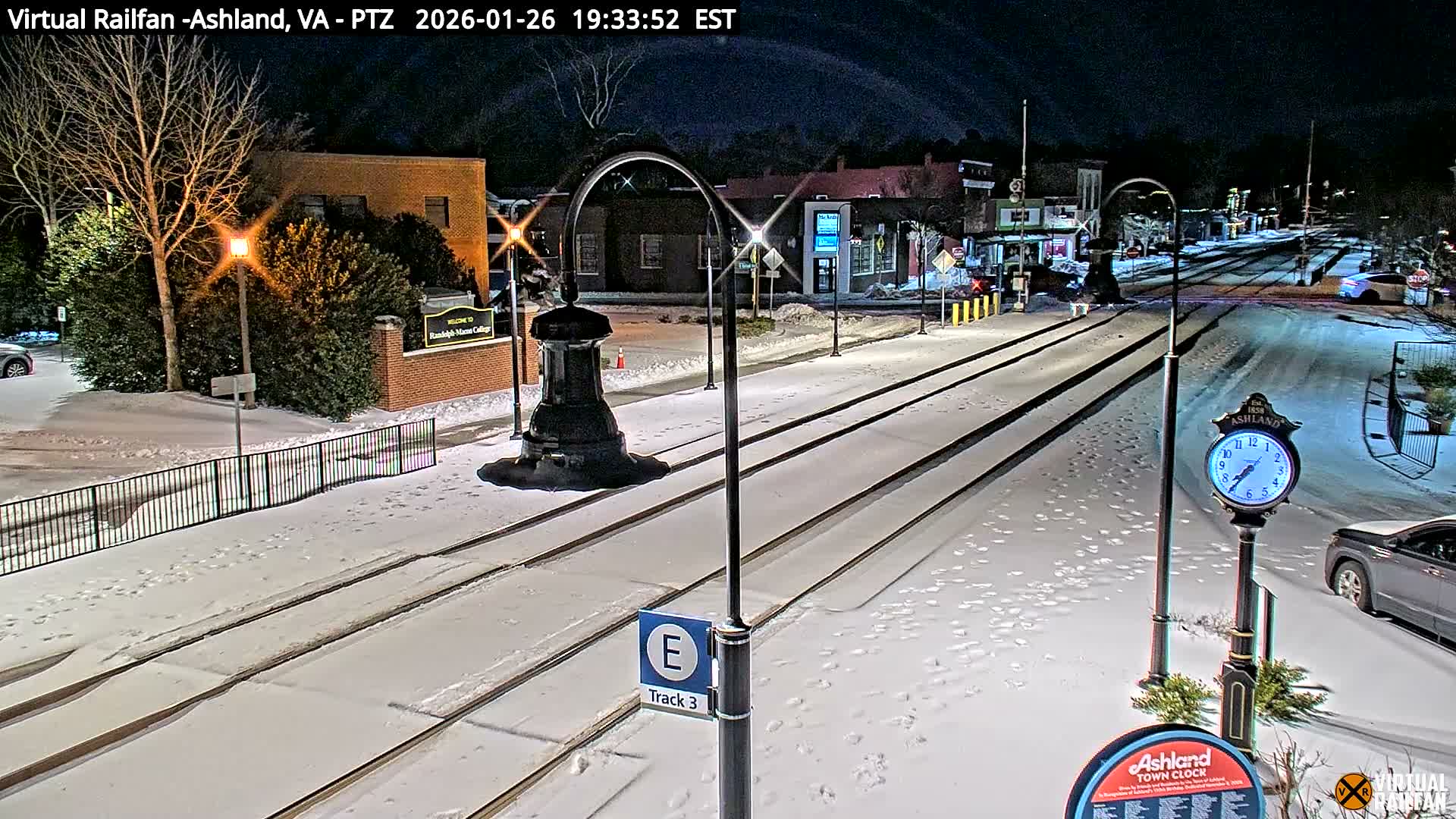 Ashland  Railroad Crossing  Live Cam -  Ashland, Hanover, Virginia, USA 