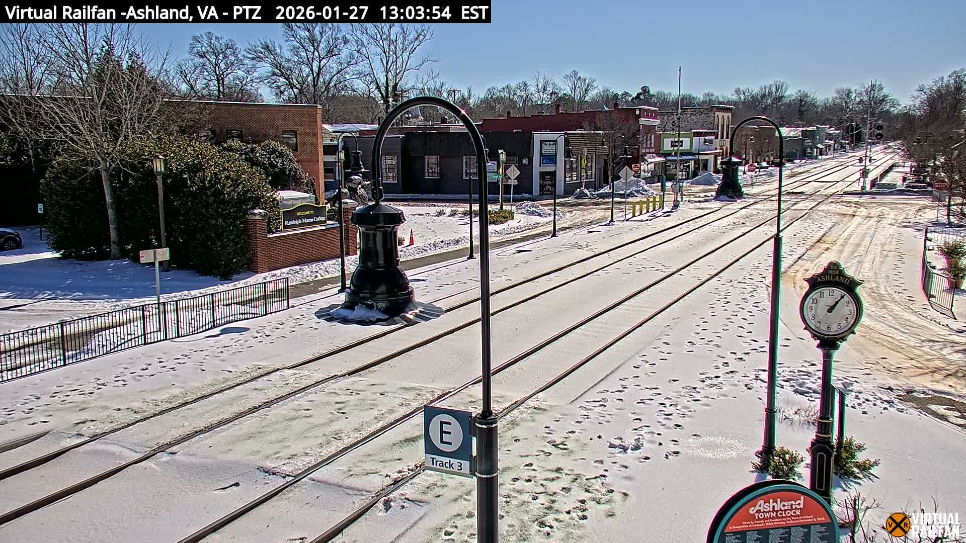 Ashland  Railroad Crossing  Live Cam -  Ashland, Hanover, Virginia, USA 