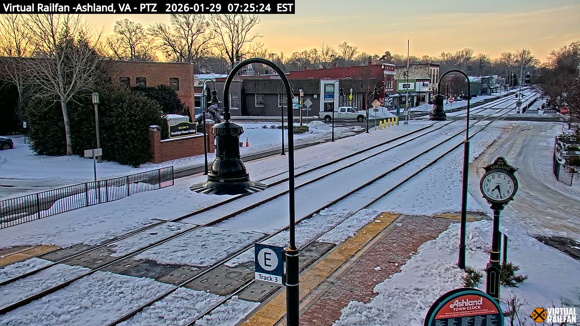 Ashland  Railroad Crossing  Live Cam -  Ashland, Hanover, Virginia, USA 