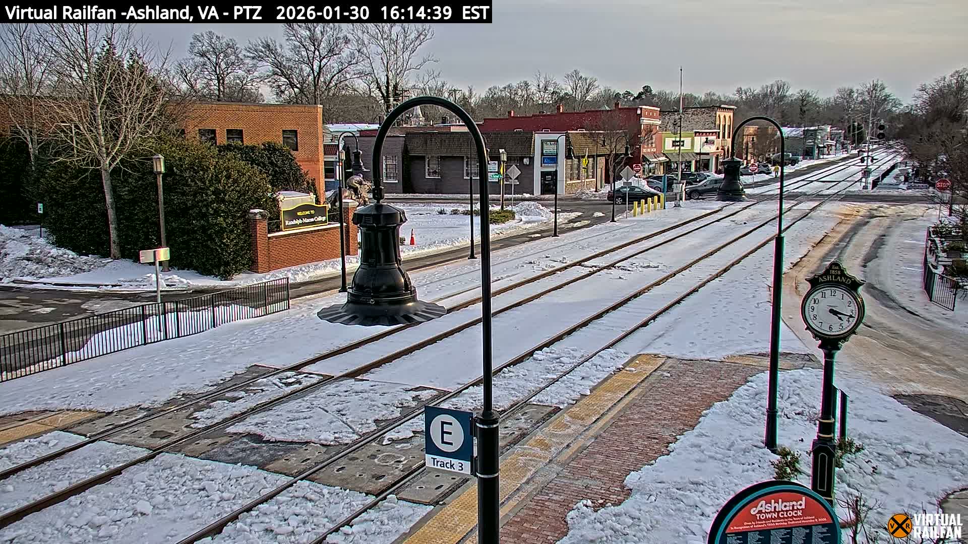 Ashland  Railroad Crossing  Live Cam -  Ashland, Hanover, Virginia, USA 