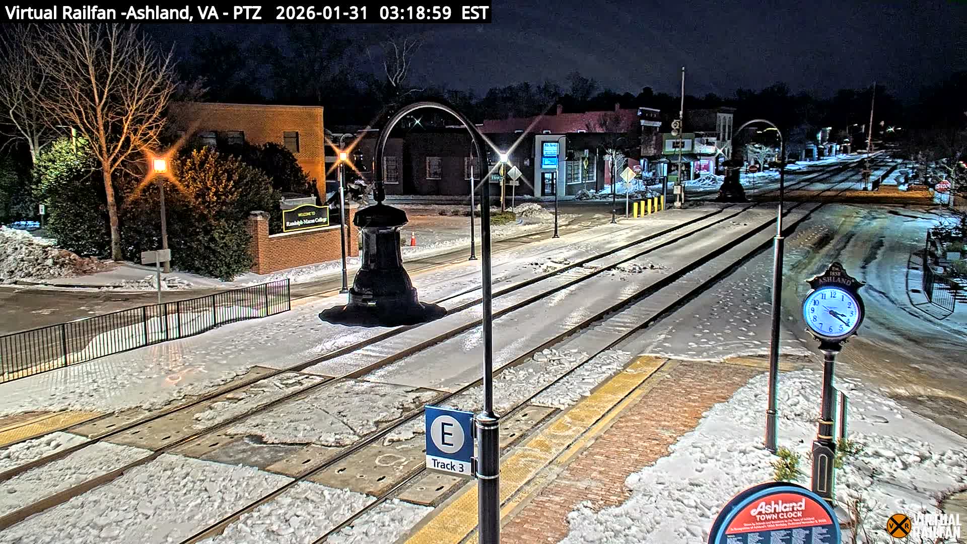 Ashland  Railroad Crossing  Live Cam -  Ashland, Hanover, Virginia, USA 
