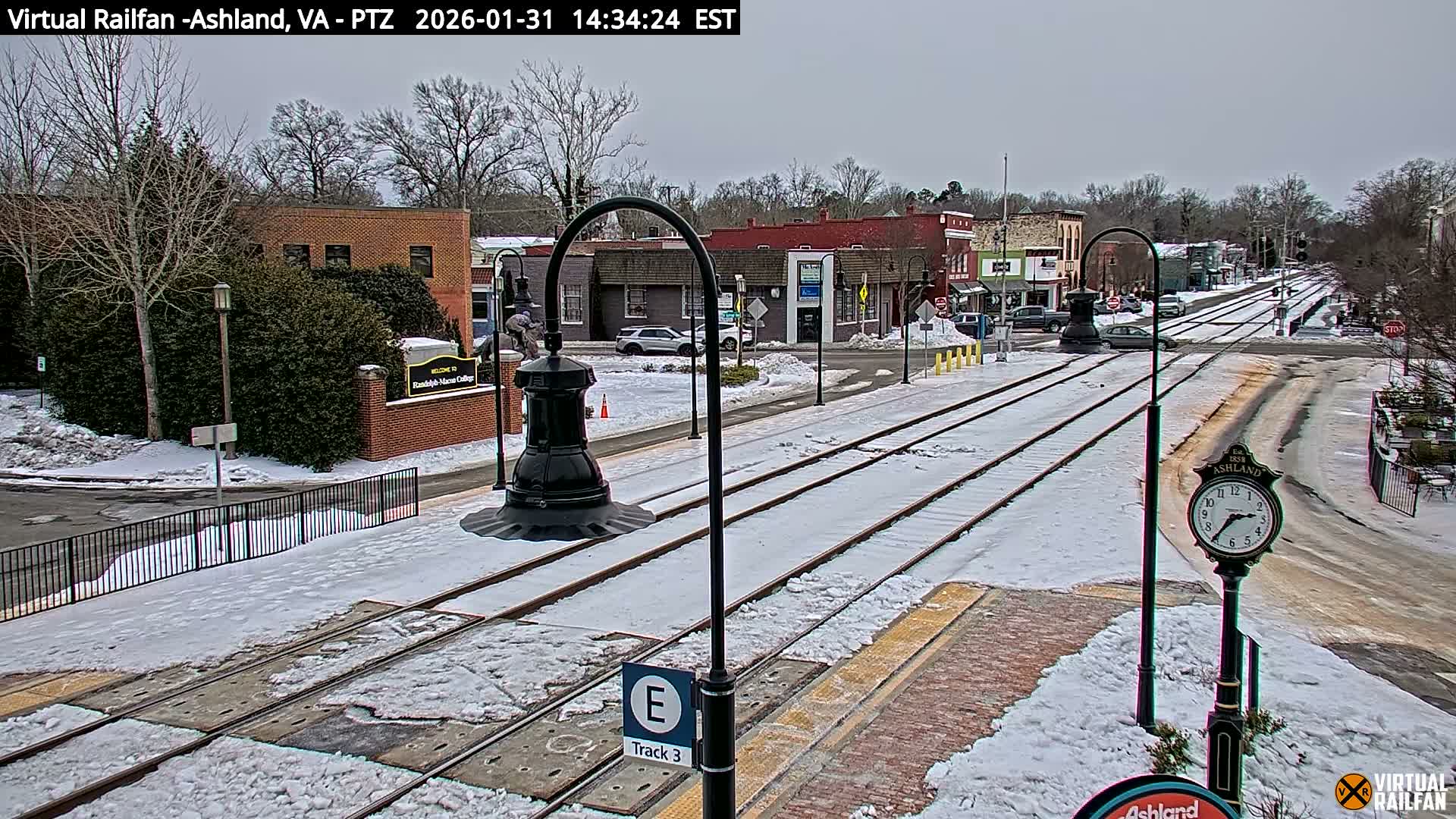 Ashland  Railroad Crossing  Live Cam -  Ashland, Hanover, Virginia, USA 