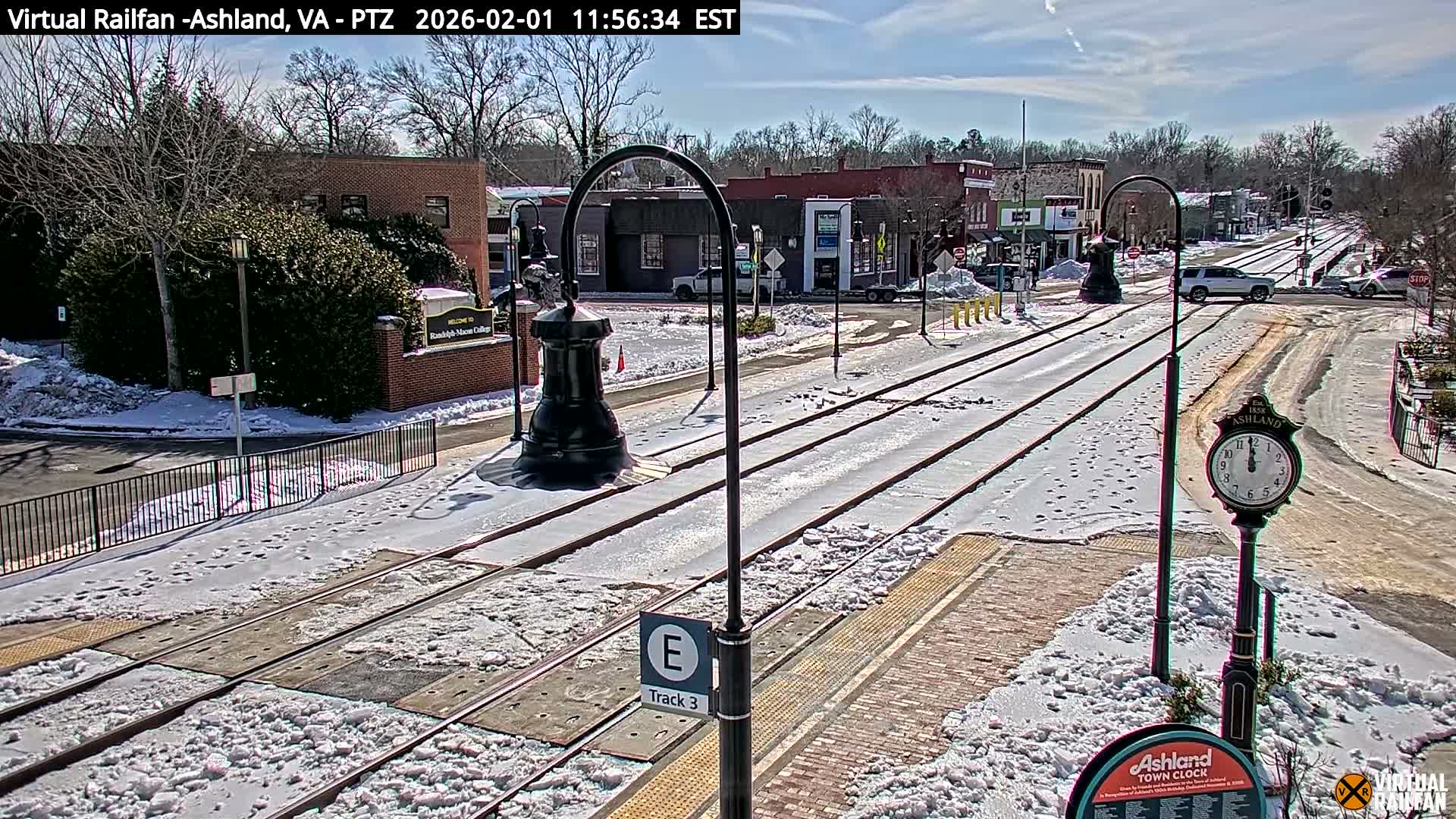 Ashland  Railroad Crossing  Live Cam -  Ashland, Hanover, Virginia, USA 