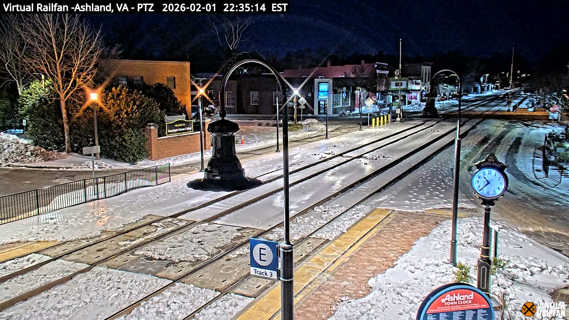 Ashland  Railroad Crossing  Live Cam -  Ashland, Hanover, Virginia, USA 