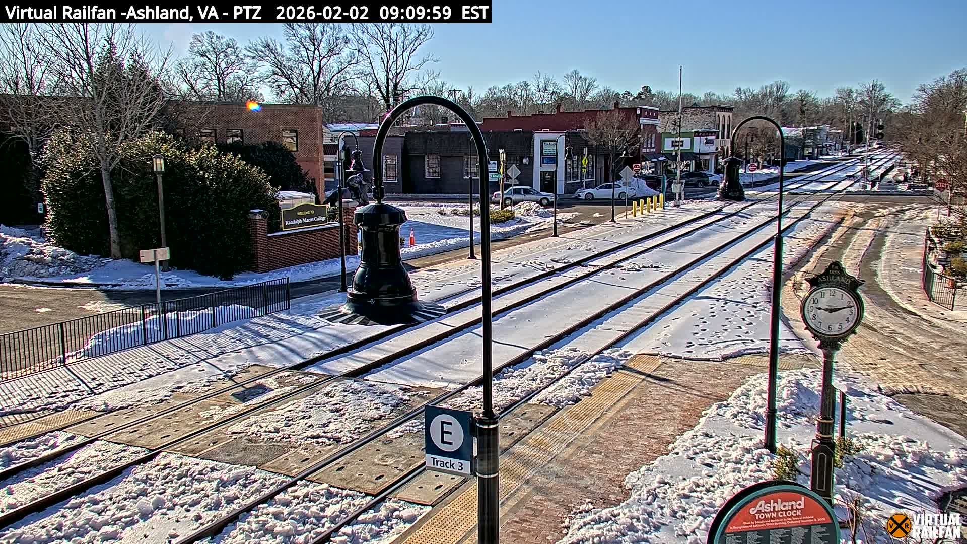 Ashland  Railroad Crossing  Live Cam -  Ashland, Hanover, Virginia, USA 