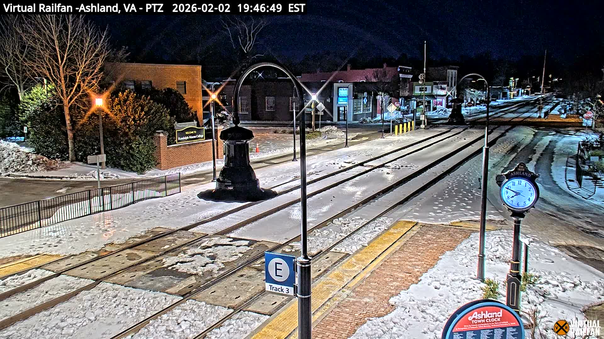Ashland  Railroad Crossing  Live Cam -  Ashland, Hanover, Virginia, USA 