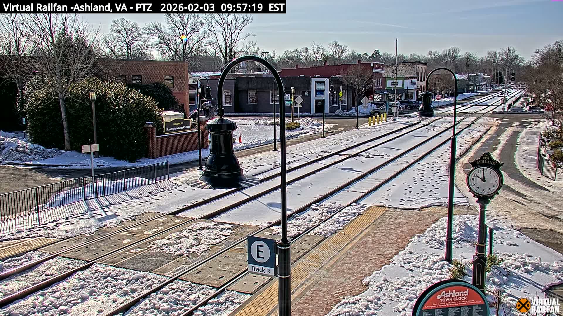 Ashland  Railroad Crossing  Live Cam -  Ashland, Hanover, Virginia, USA 