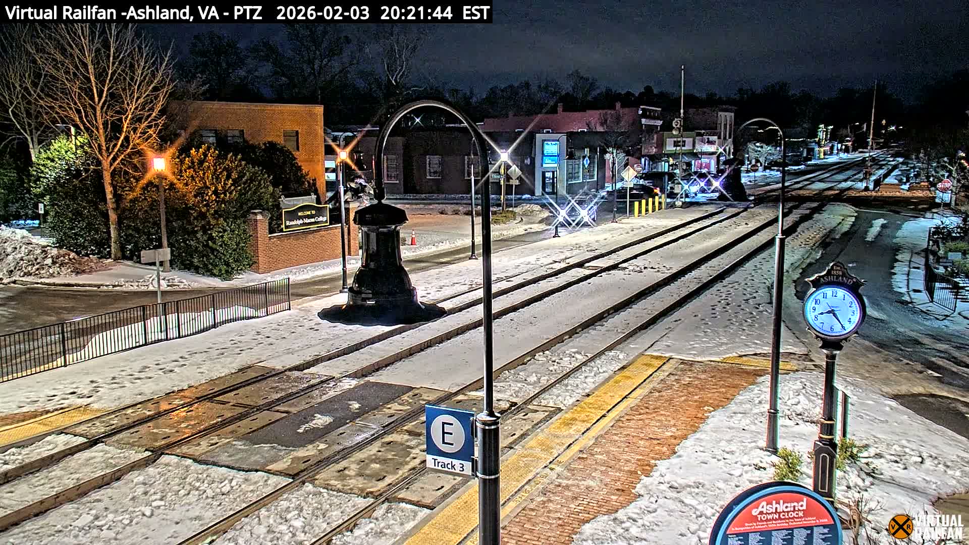 Ashland  Railroad Crossing  Live Cam -  Ashland, Hanover, Virginia, USA 