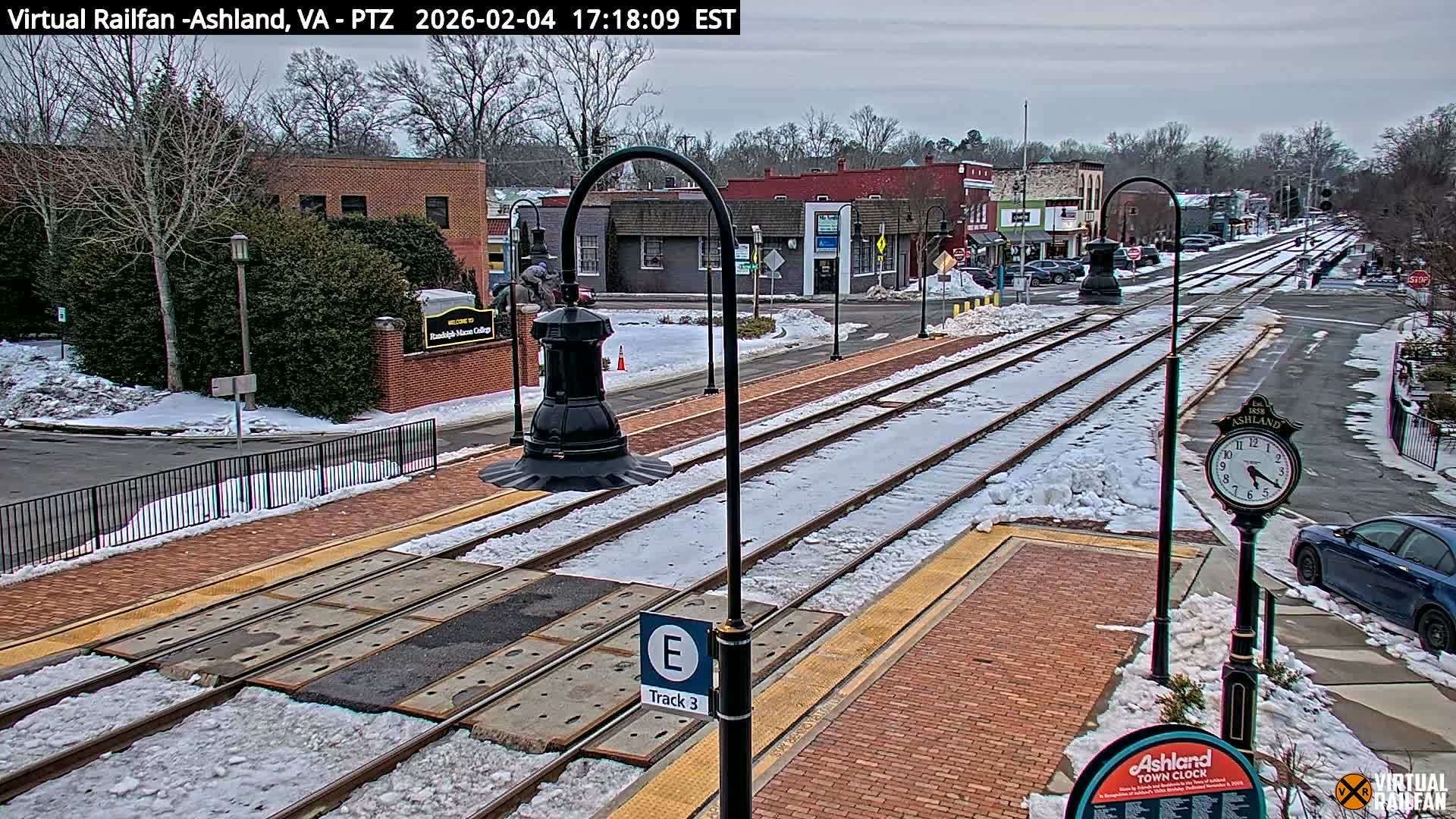 Ashland  Railroad Crossing  Live Cam -  Ashland, Hanover, Virginia, USA 