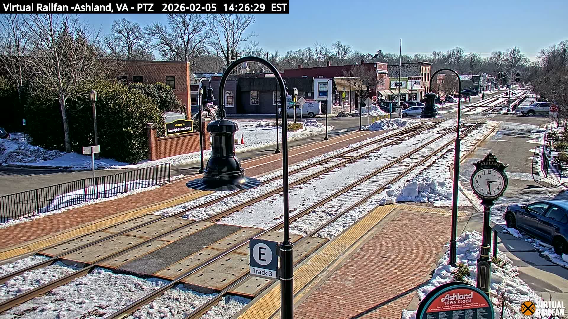 Ashland  Railroad Crossing  Live Cam -  Ashland, Hanover, Virginia, USA 