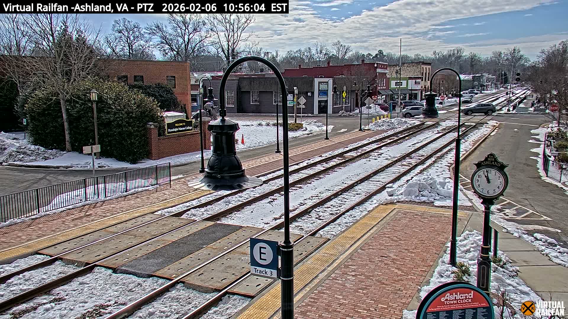 Ashland  Railroad Crossing  Live Cam -  Ashland, Hanover, Virginia, USA 