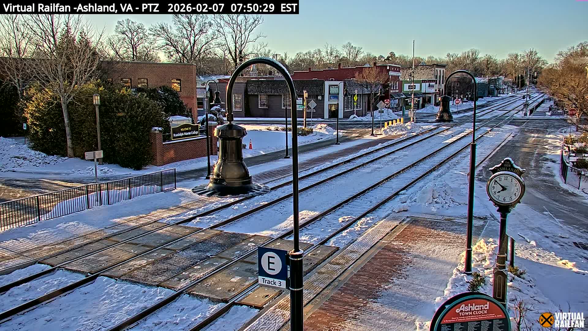 Ashland  Railroad Crossing  Live Cam -  Ashland, Hanover, Virginia, USA 